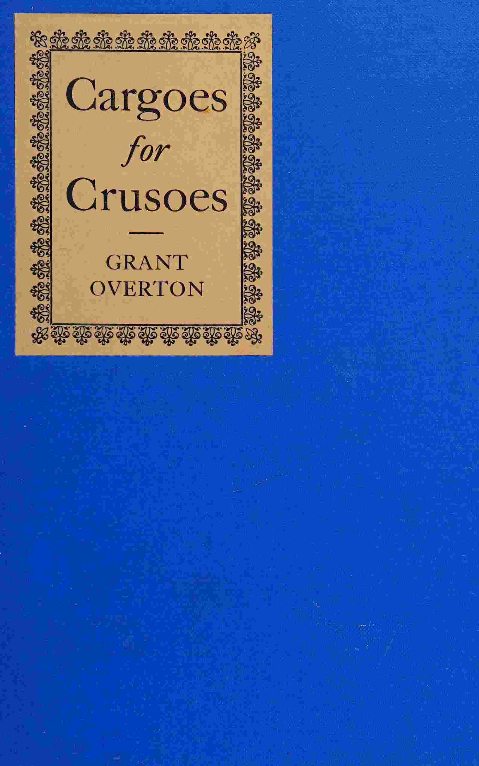 Cargoes for Crusoes cover