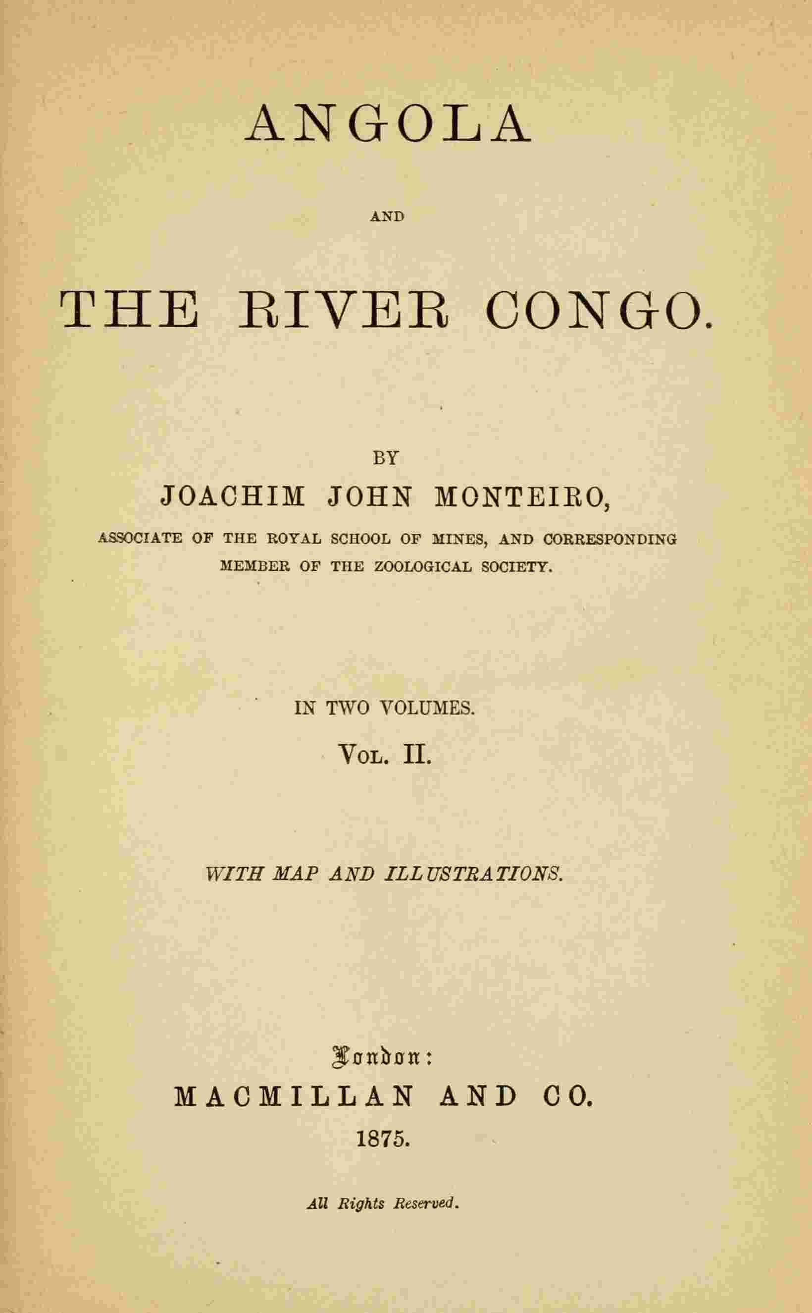 Angola and the River Congo, vol. 2 cover