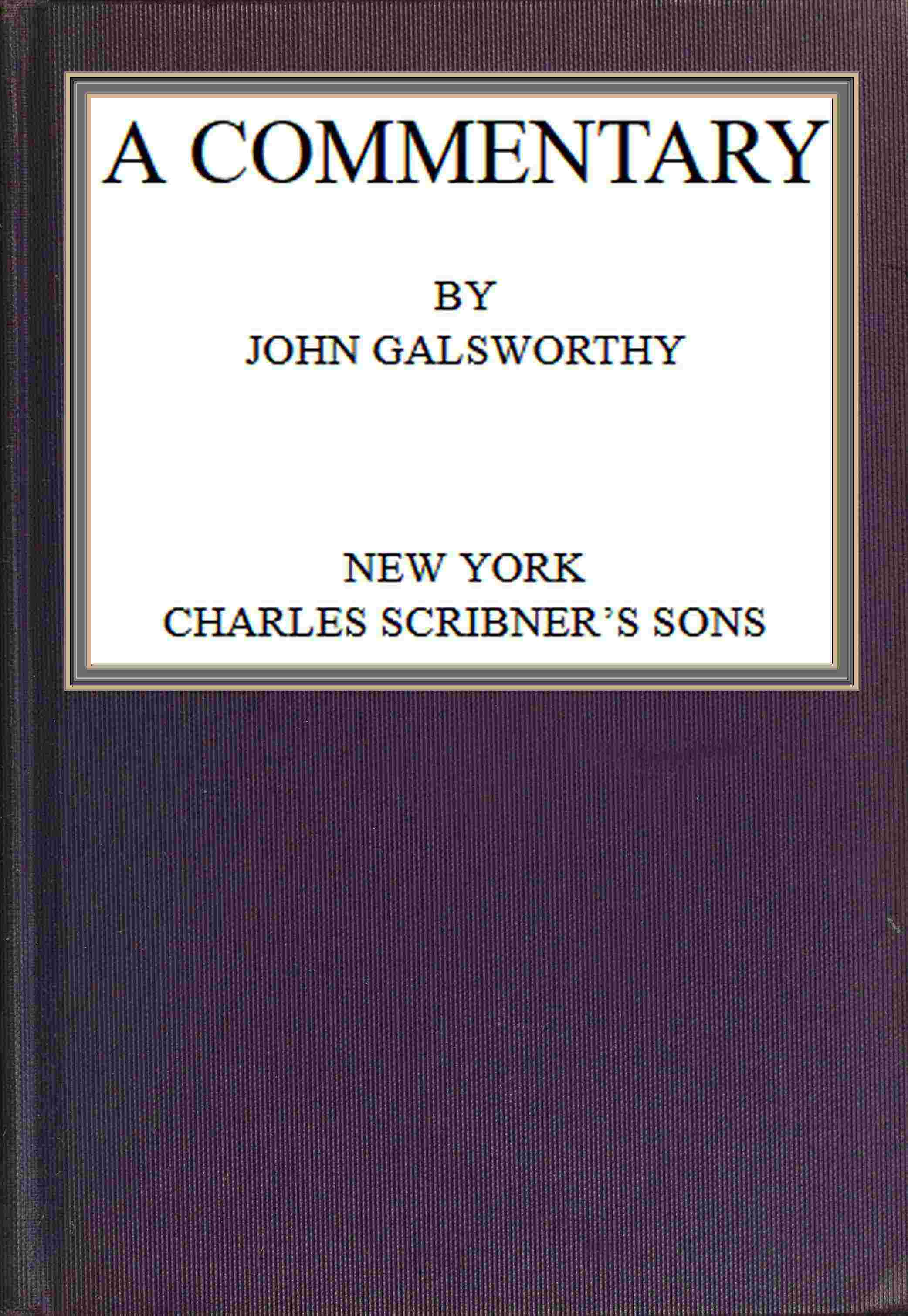 A Commentary cover