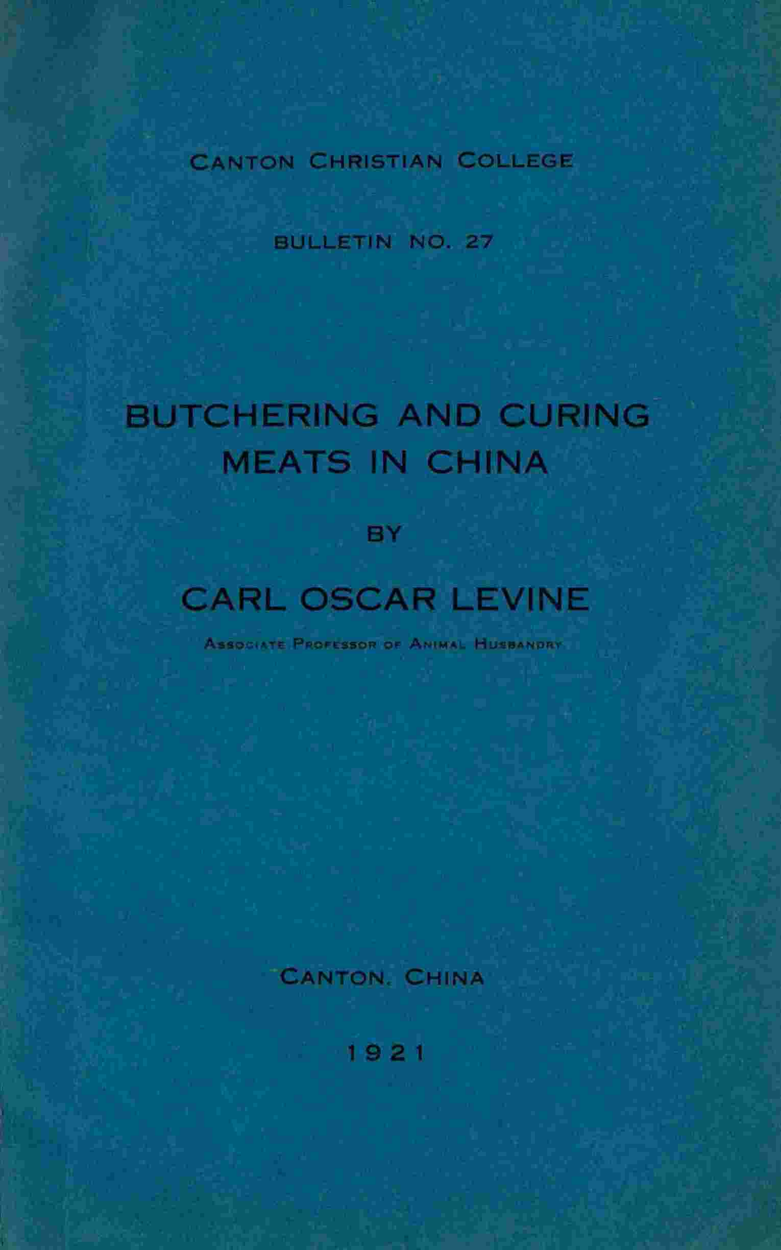 Butchering and curing meats in China cover