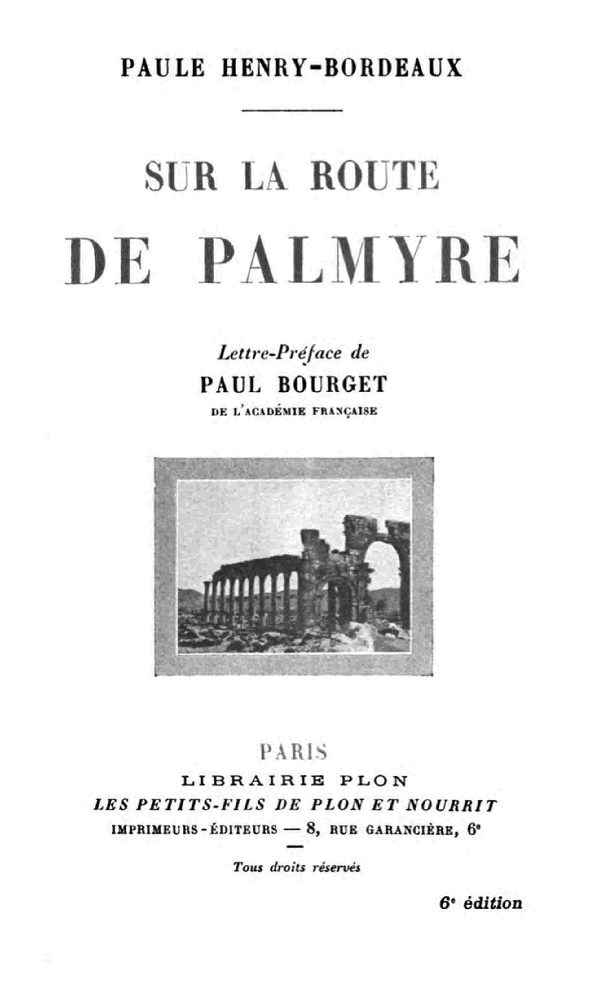 Sur la route de Palmyre cover