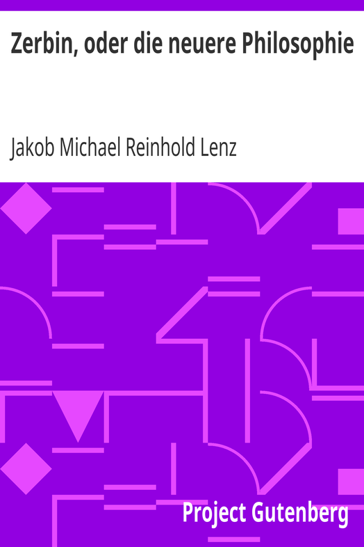 Zerbin, oder die neuere Philosophie cover
