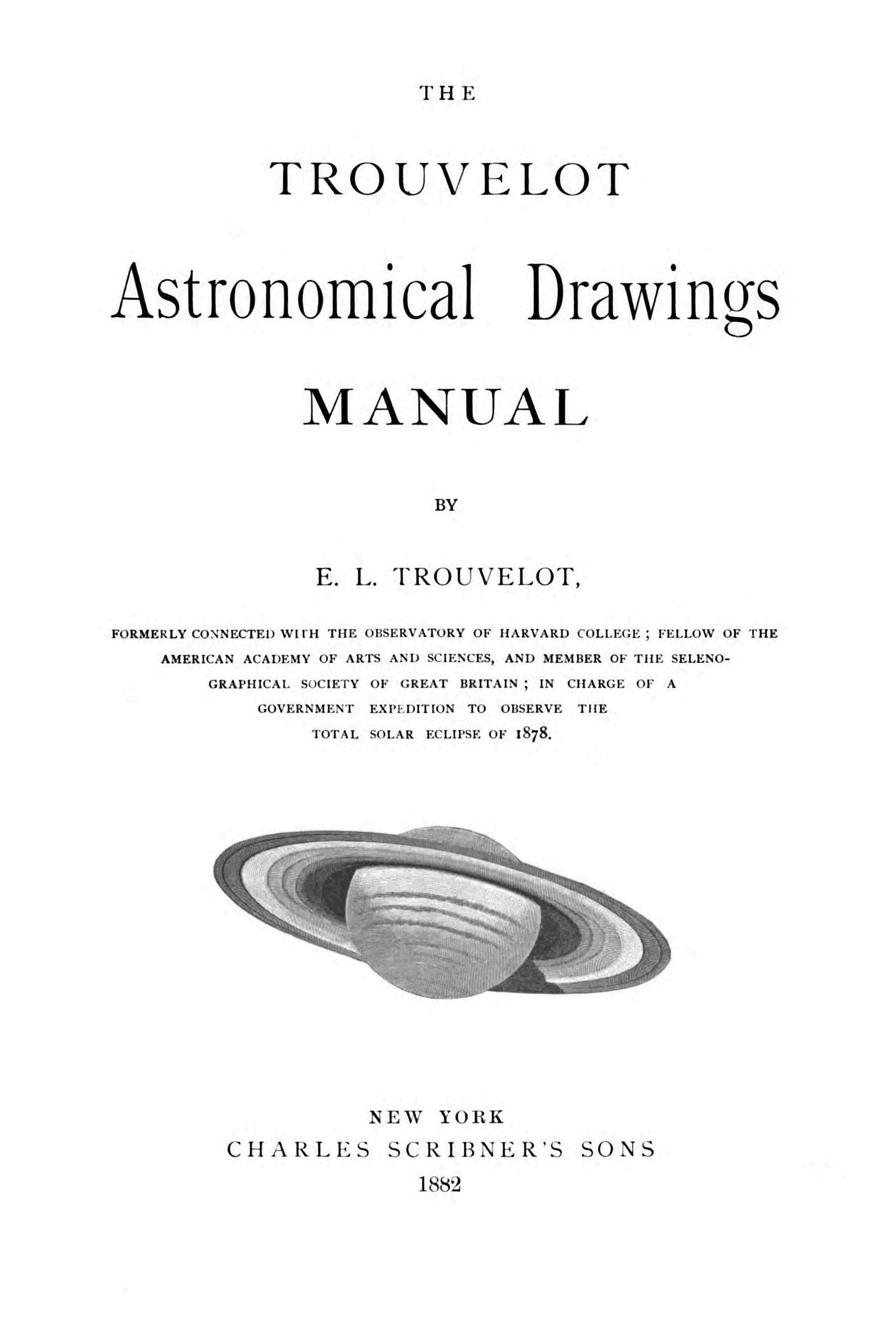 The Trouvelot astronomical drawings manual cover
