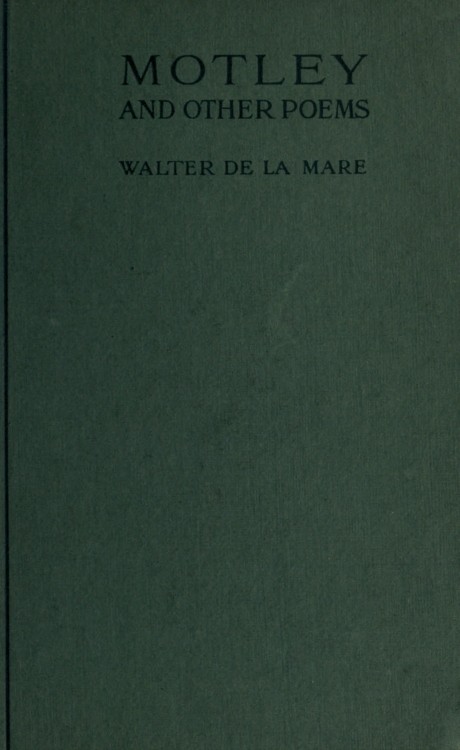 Motley, and other poems cover