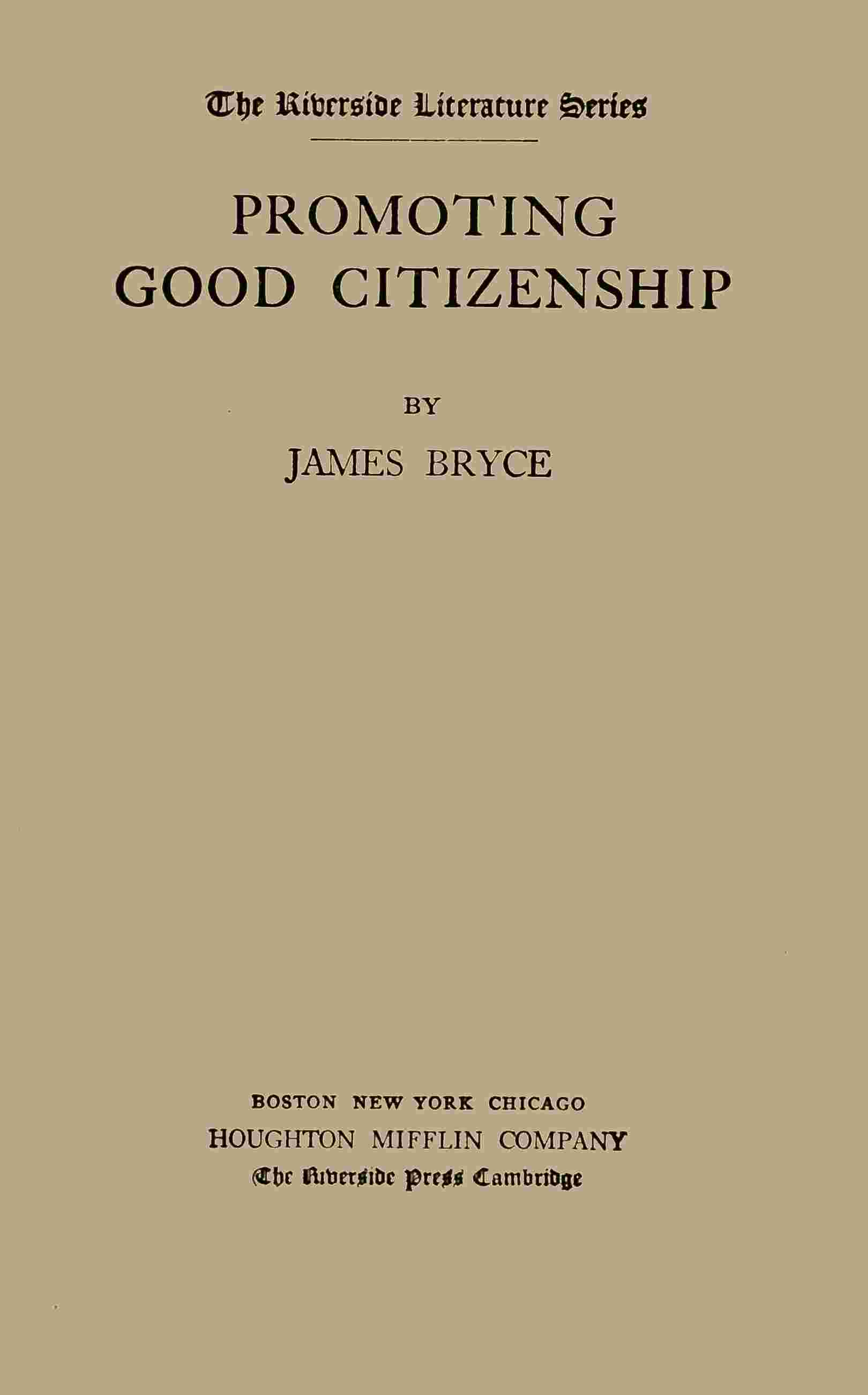Promoting good citizenship cover
