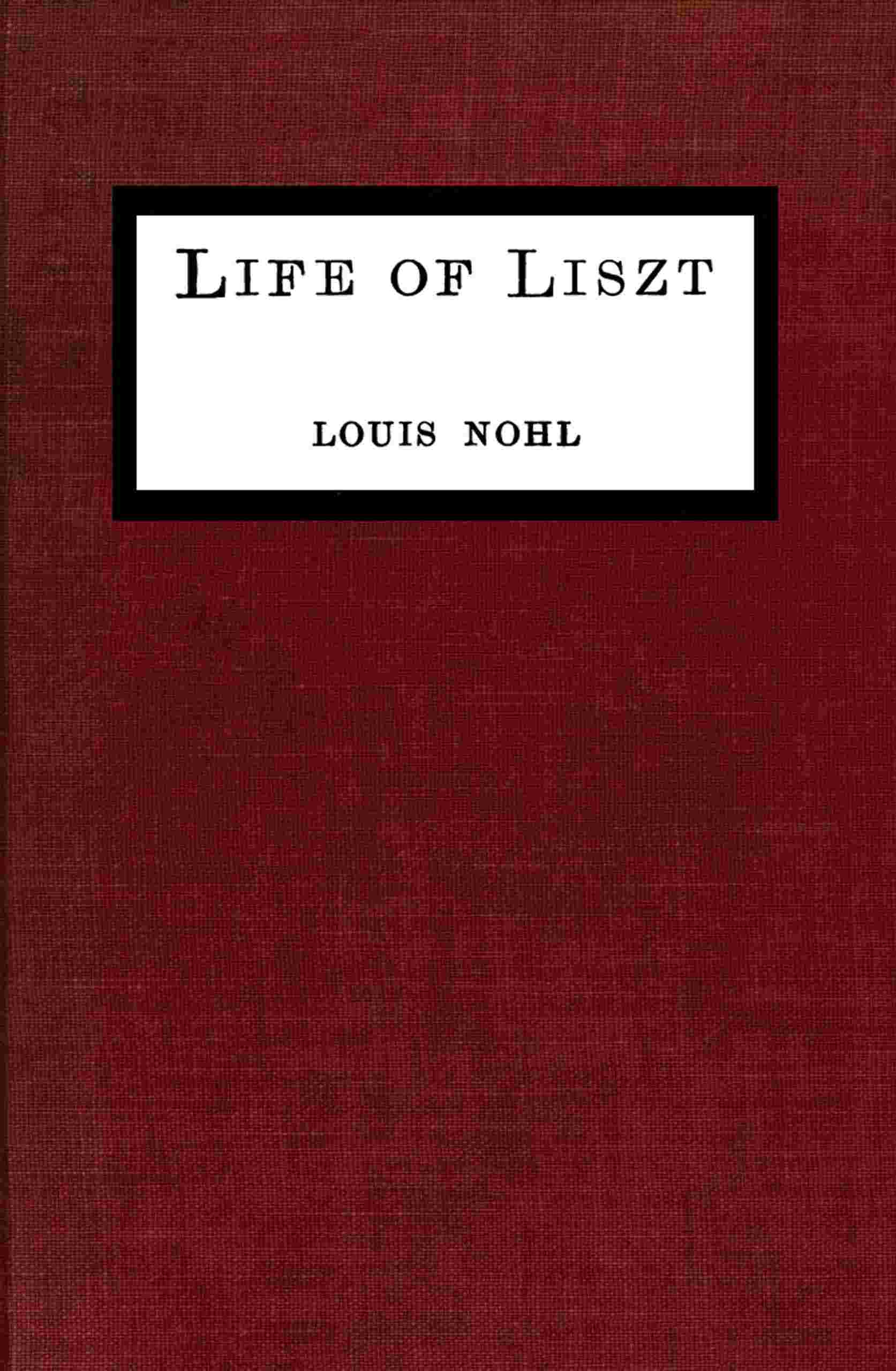 Life of Liszt cover