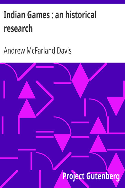 Indian Games : an historical research cover
