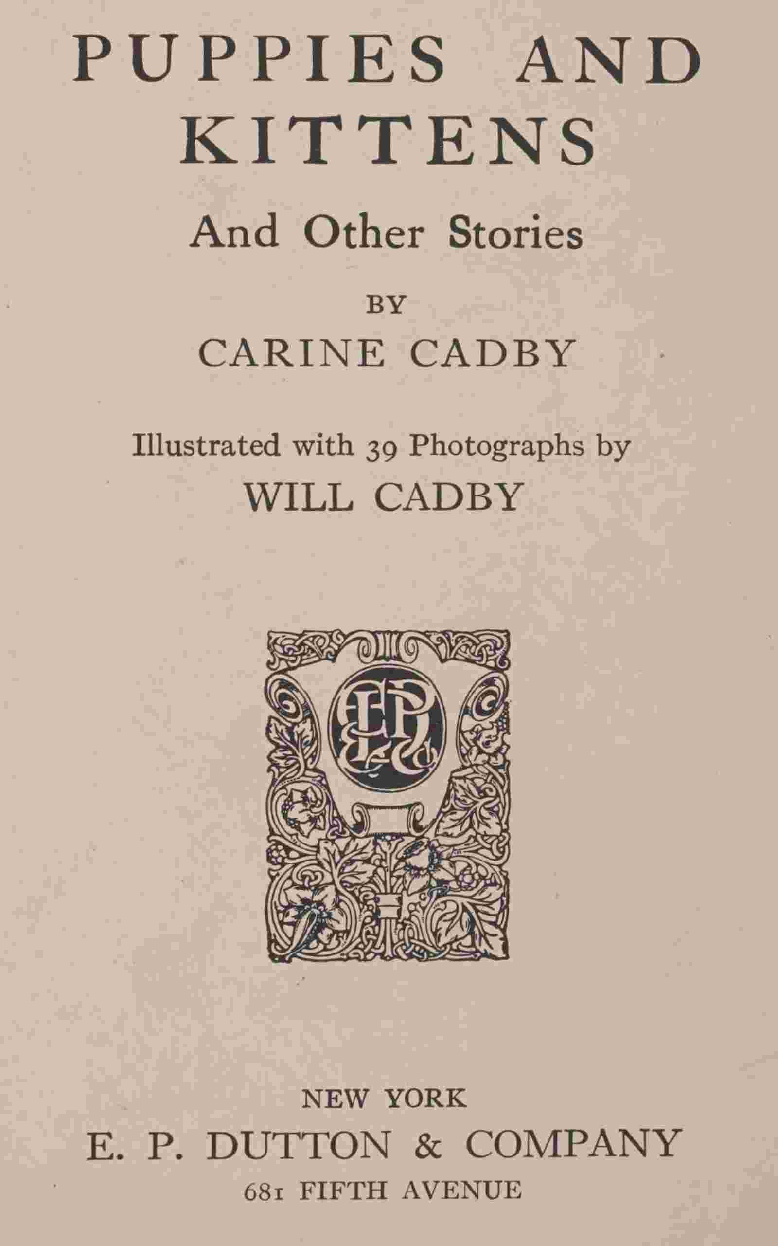 Puppies and kittens, and other stories cover