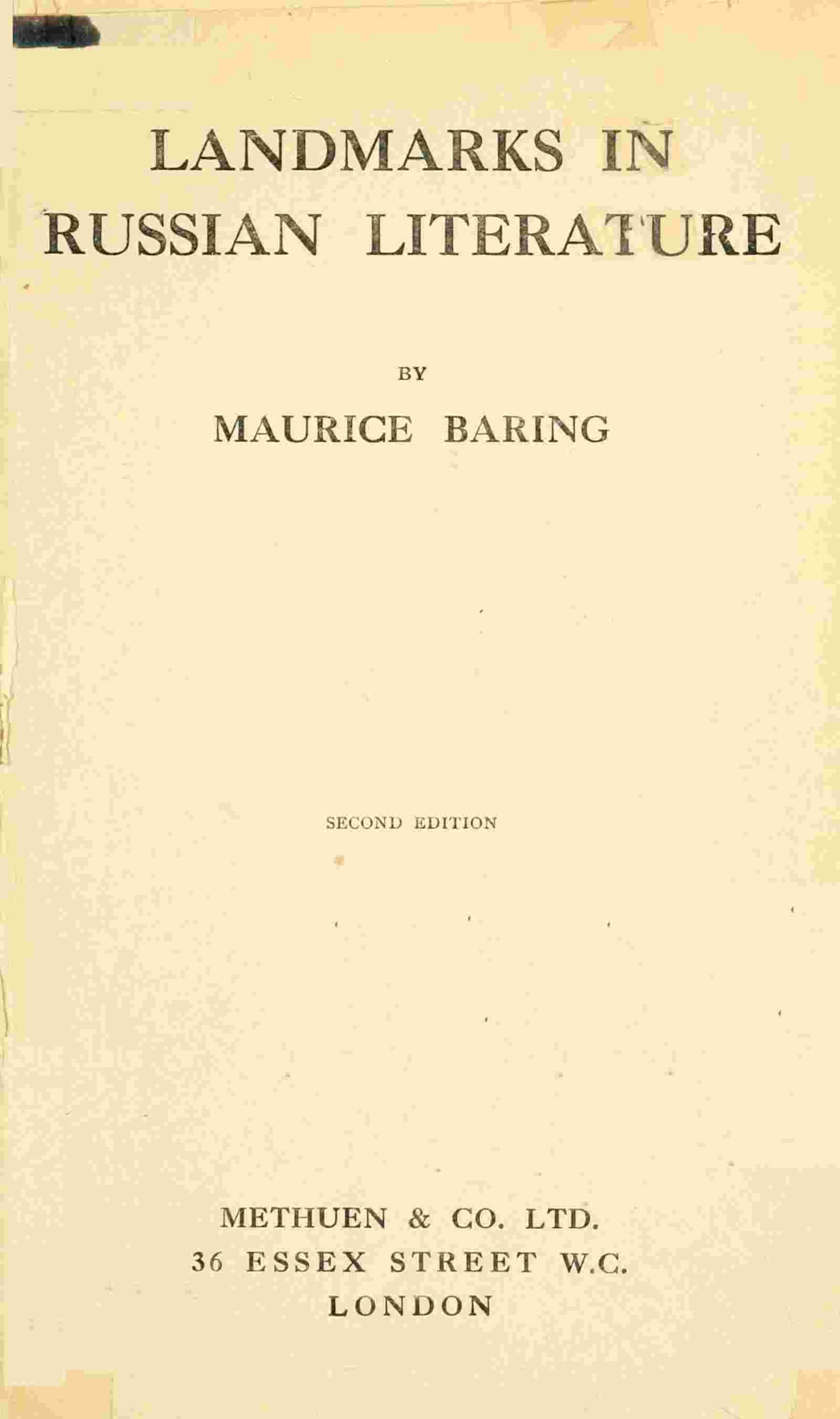 Landmarks in Russian literature cover