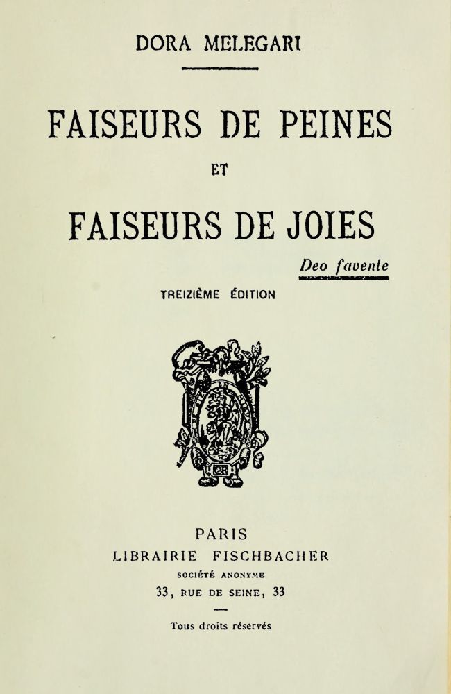 Faiseurs de peines et faiseurs de joies cover