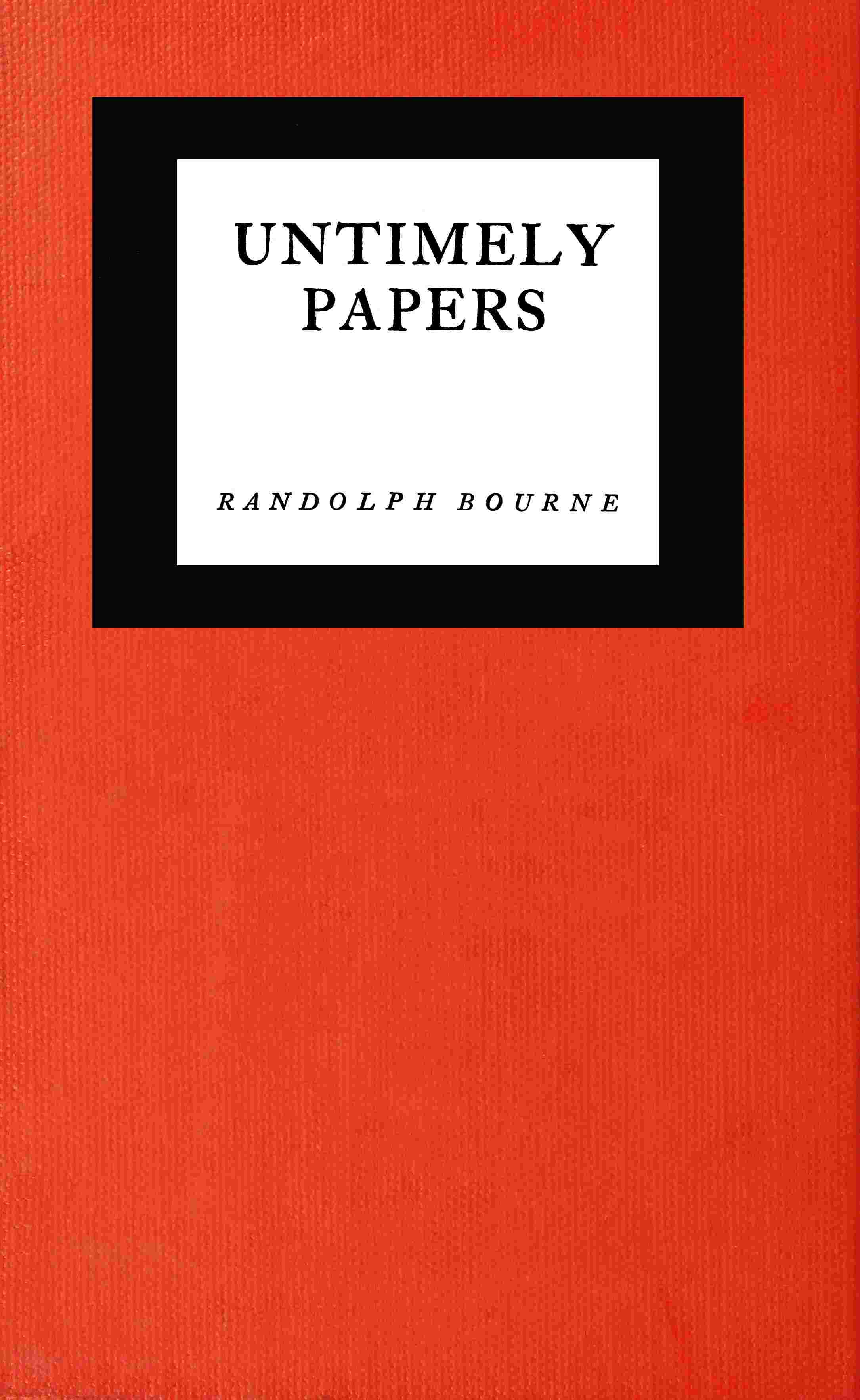 Untimely papers cover