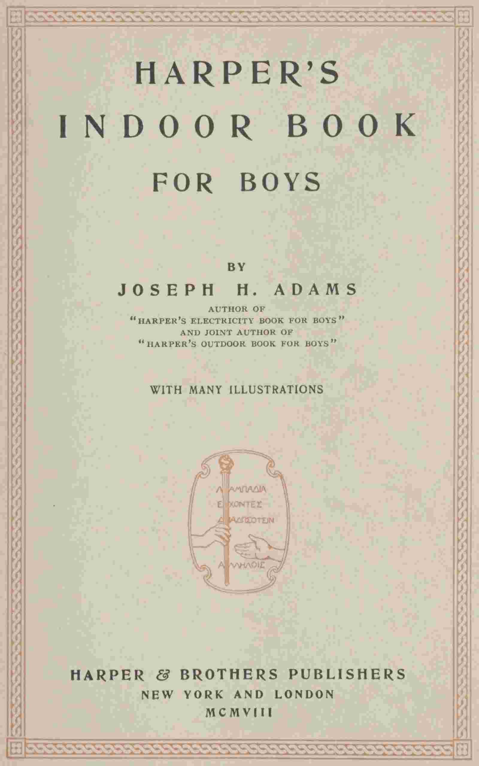 Harper's indoor book for boys cover