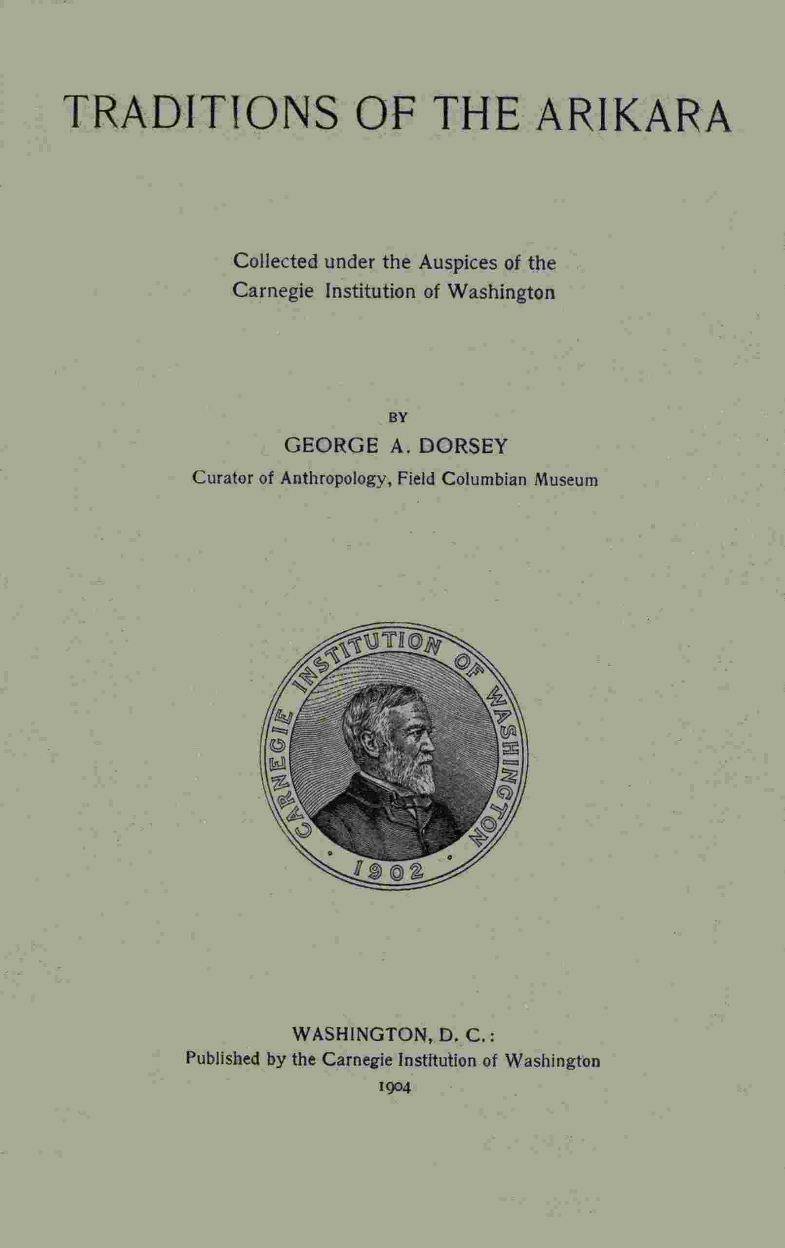 Traditions of the Arikara cover