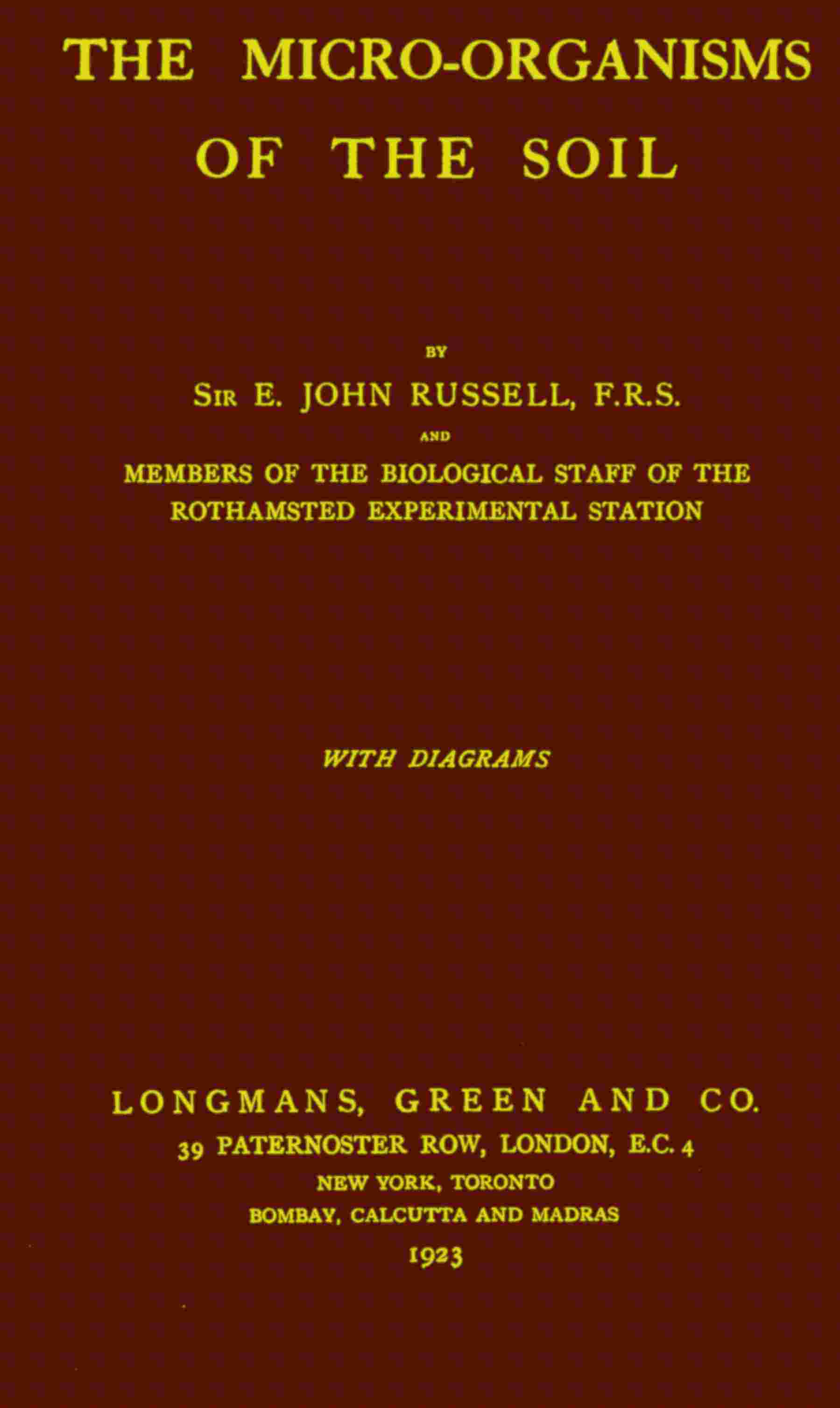 The micro-organisms of the soil cover