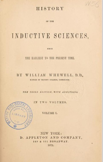 History of the inductive sciences, from the earliest to the present time cover