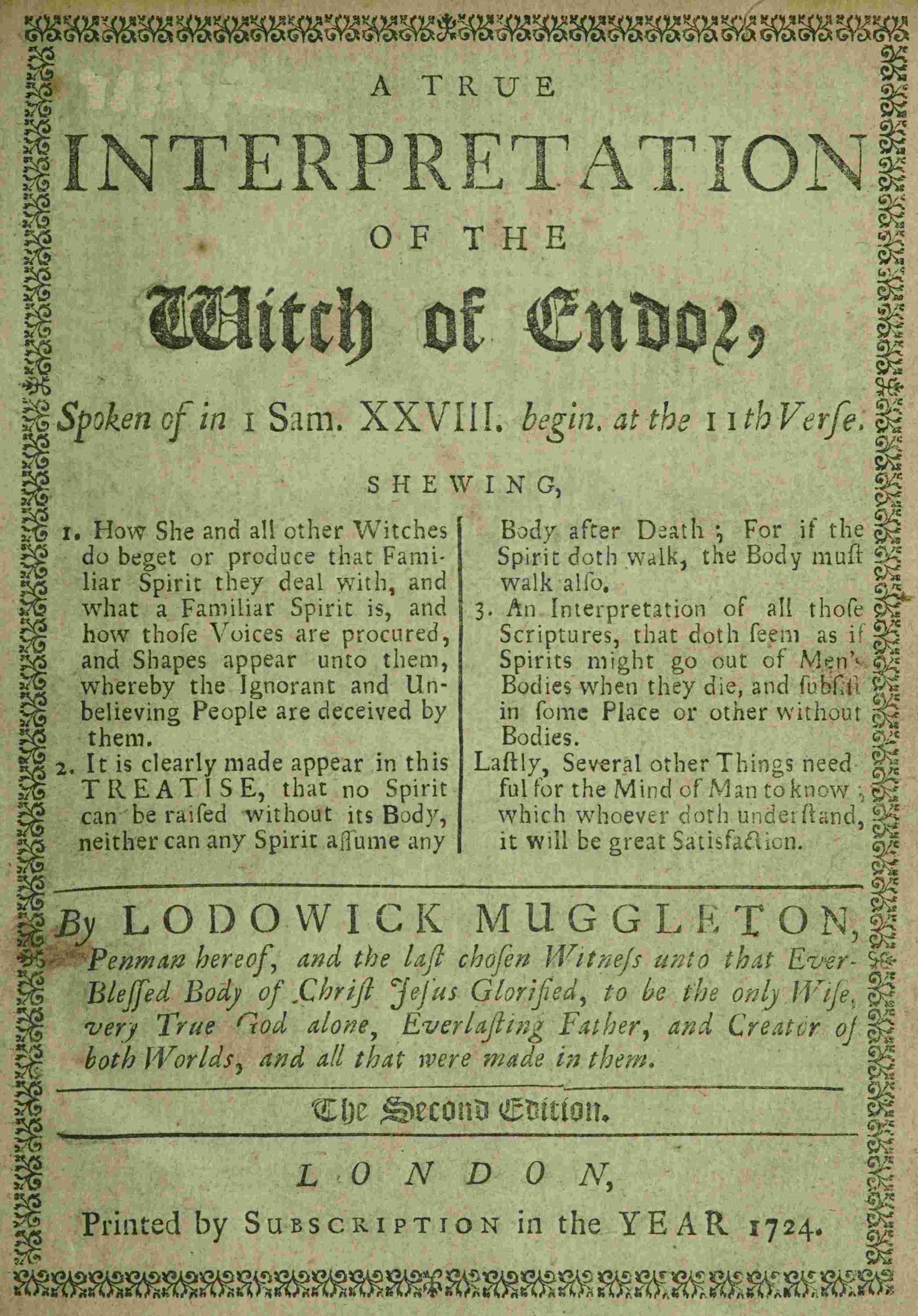 A True Interpretation of the Witch of Endor cover