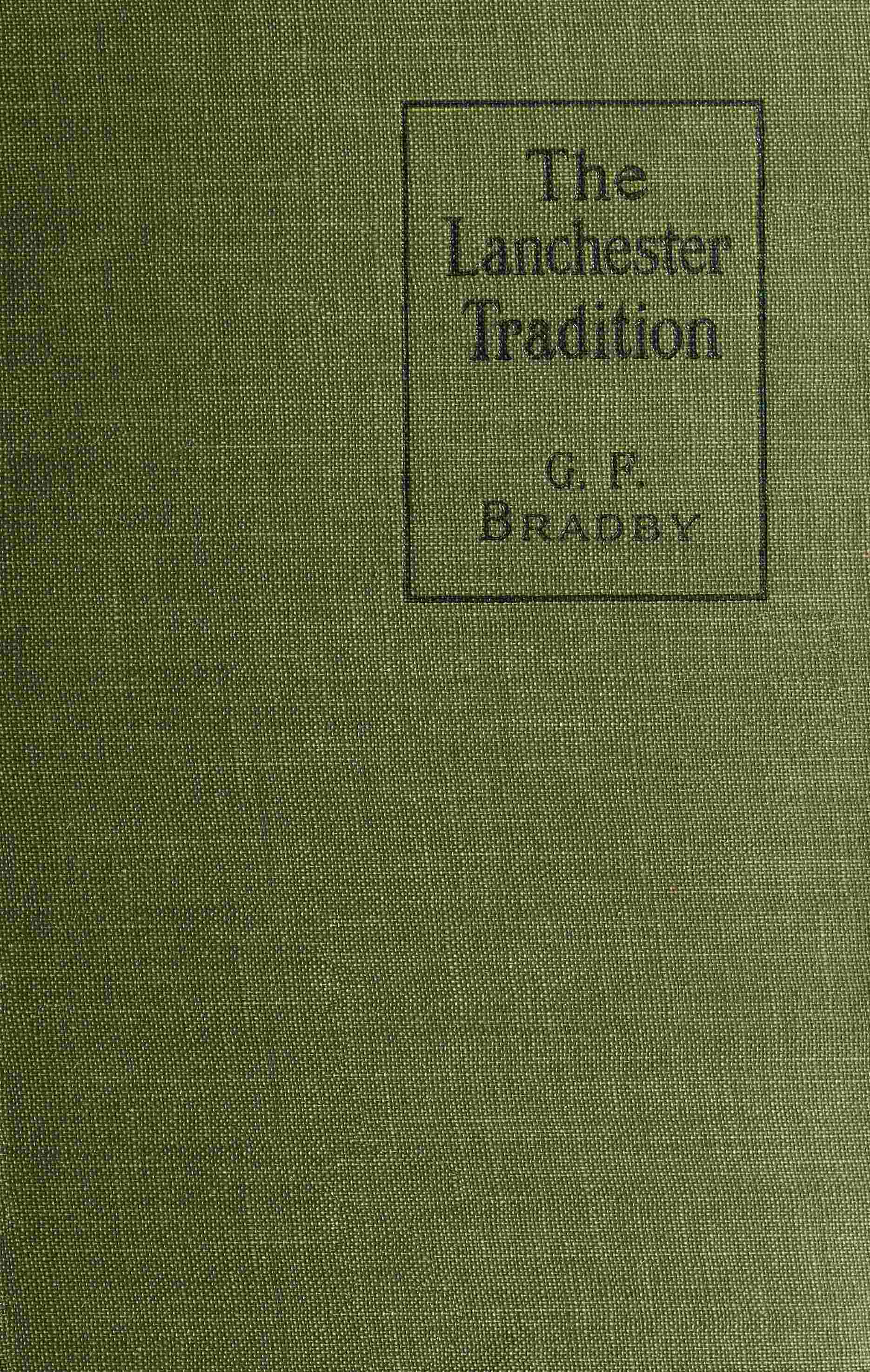 The Lanchester tradition cover