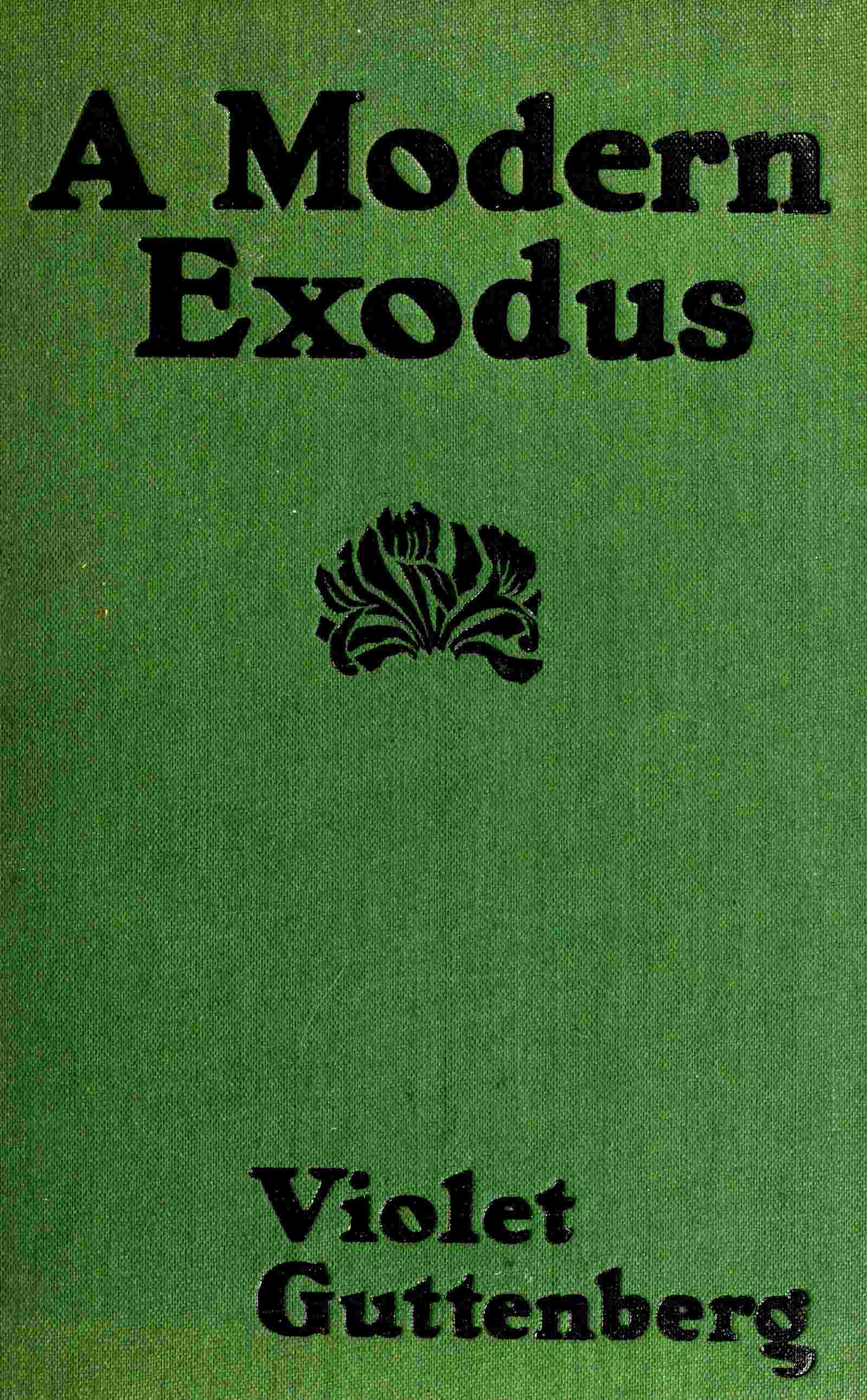 A modern exodus: a novel cover