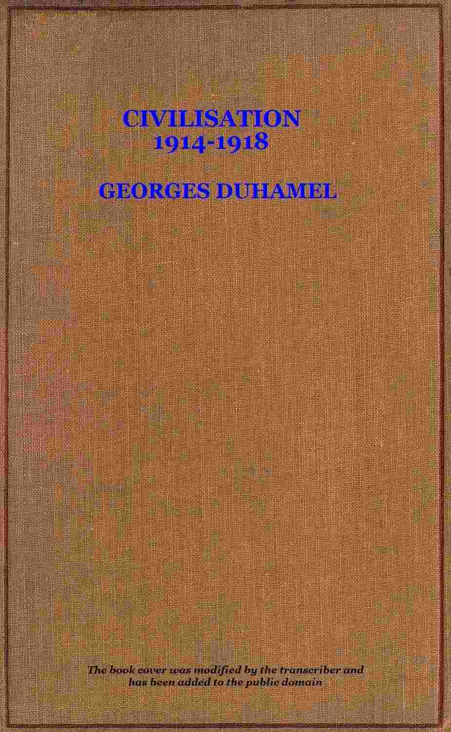 Civilisation 1914-1918 cover