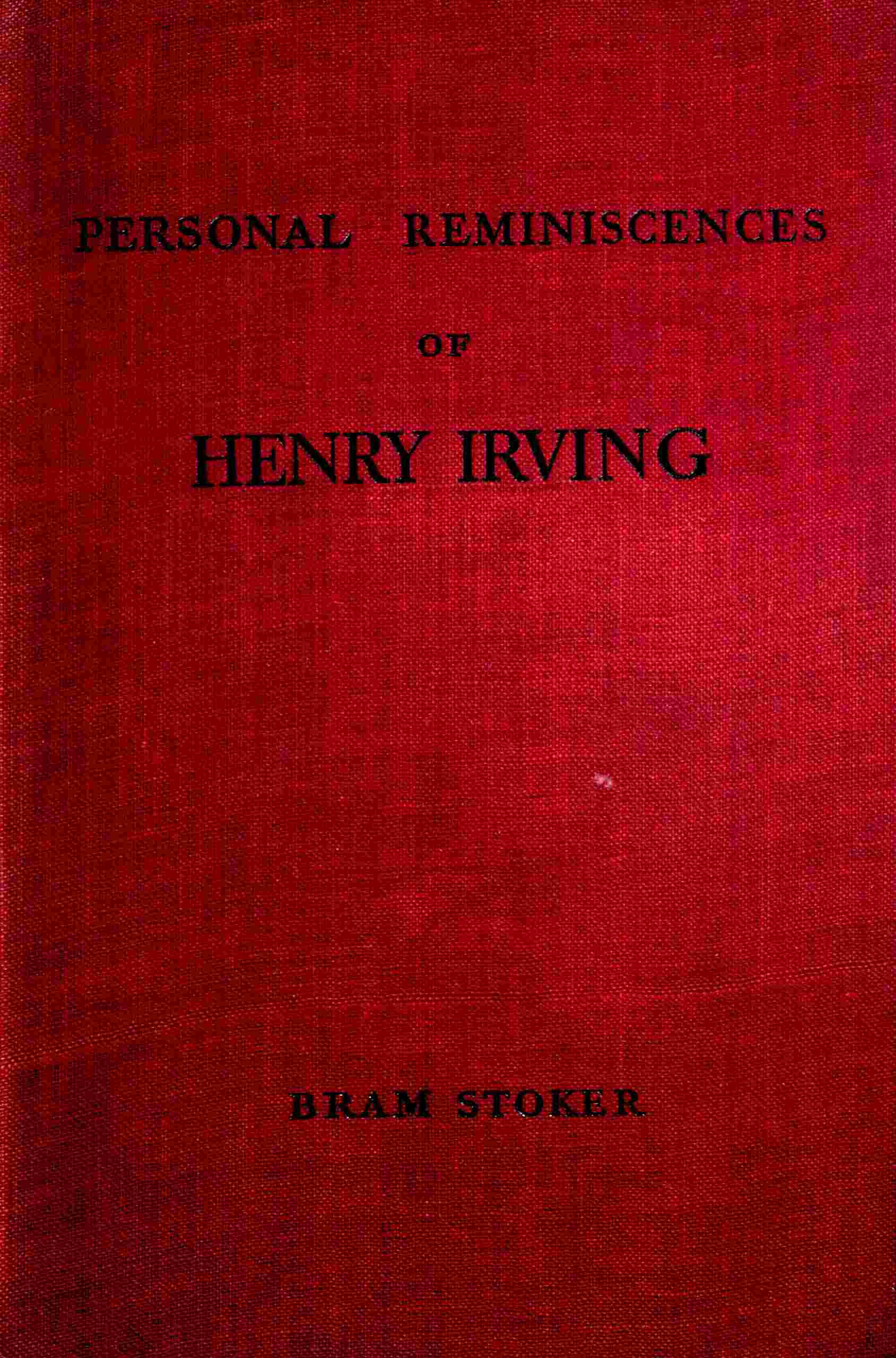 Personal reminiscences of Henry Irving cover