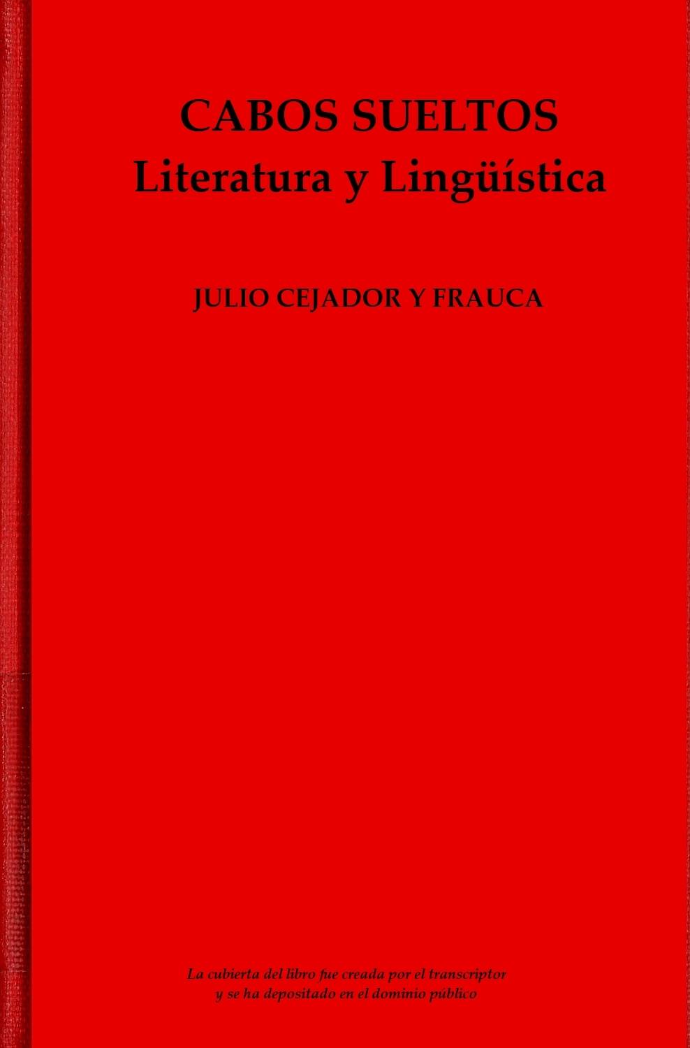 Cabos sueltos: Literatura y lingüística cover