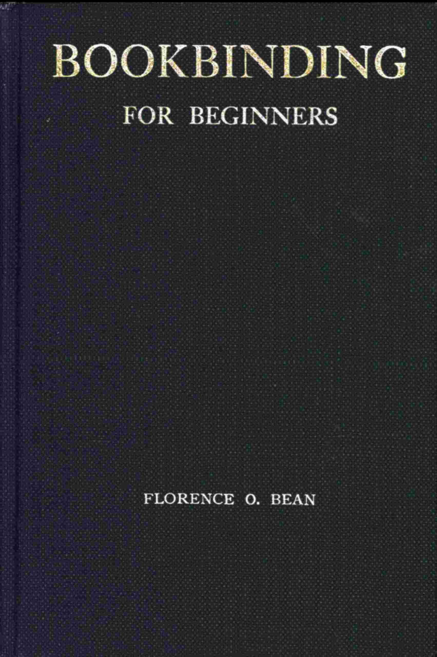 Bookbinding for beginners cover