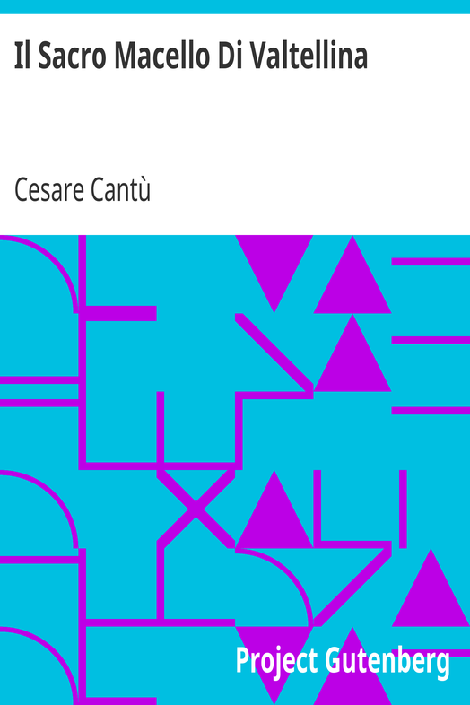 Il Sacro Macello Di Valtellina cover