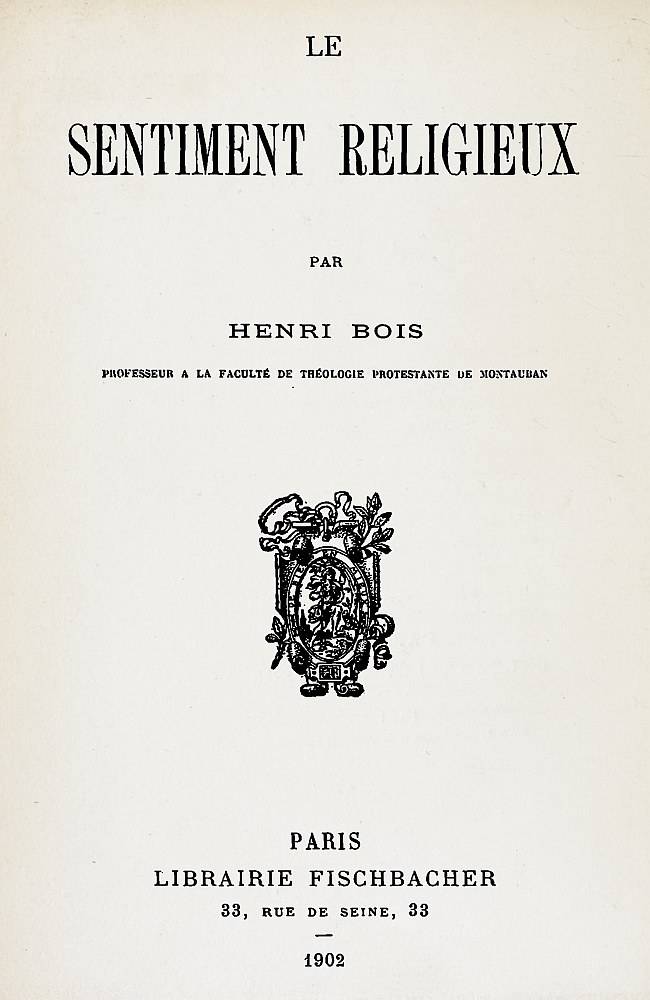 Le sentiment religieux cover