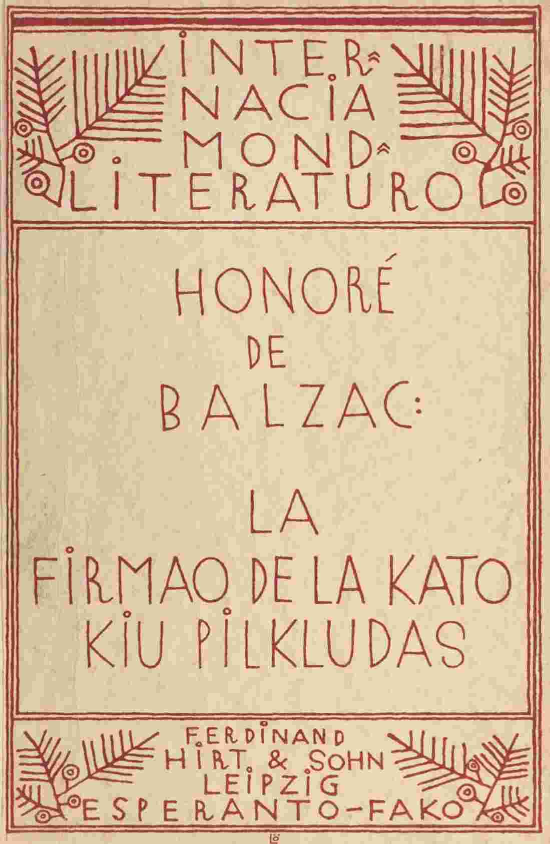 La firmao de la kato kiu pilkludas cover