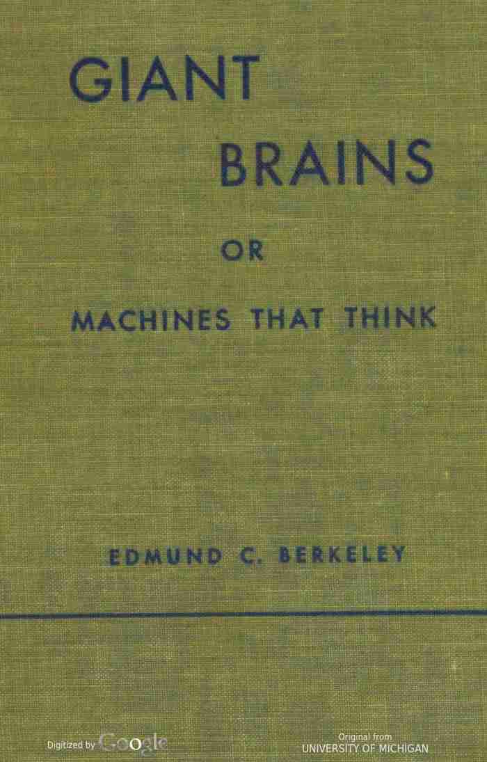 Giant brains; or, Machines that think cover