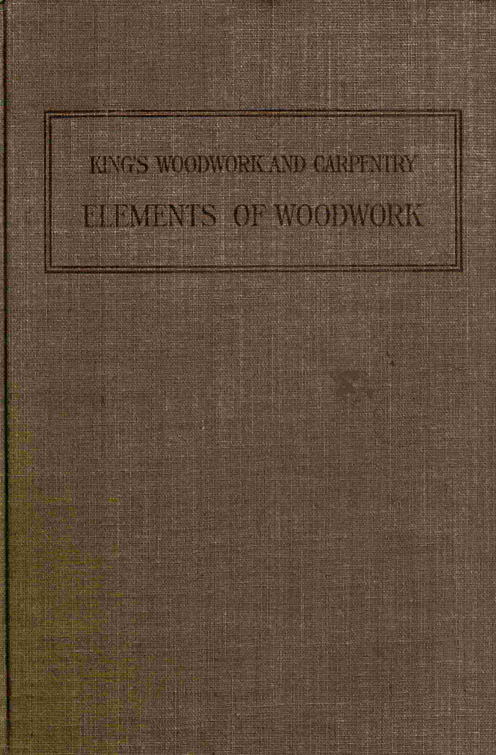 Elements of woodwork cover