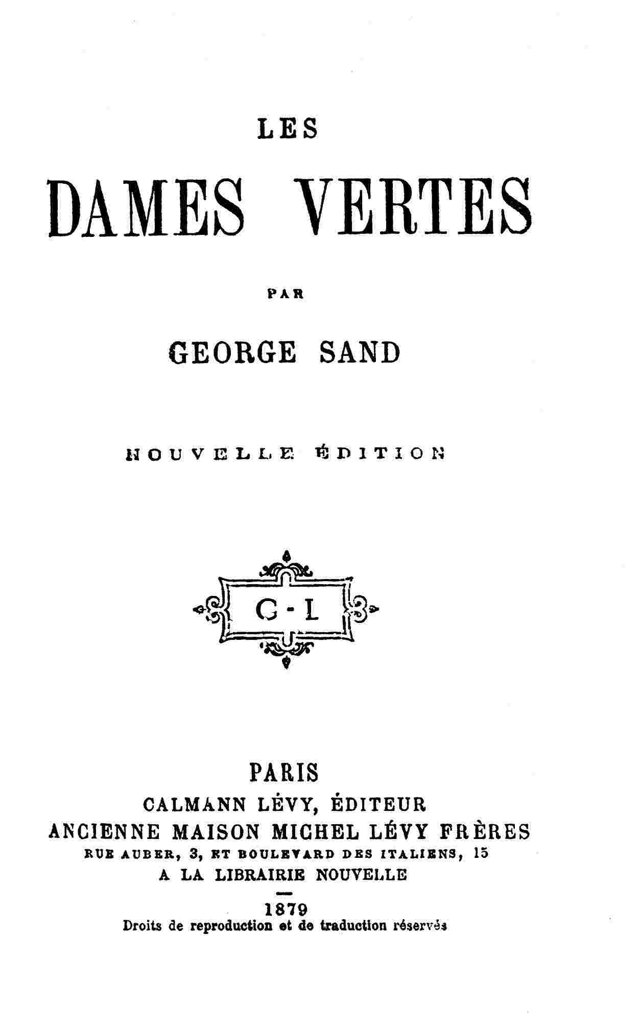 Les dames vertes cover