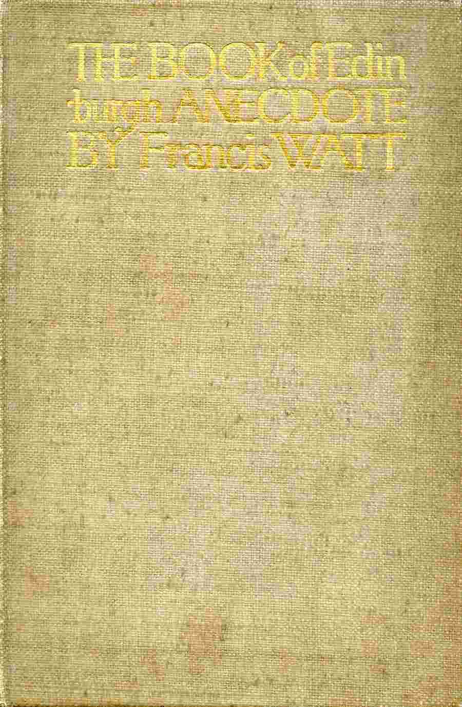 The book of Edinburgh anecdote cover