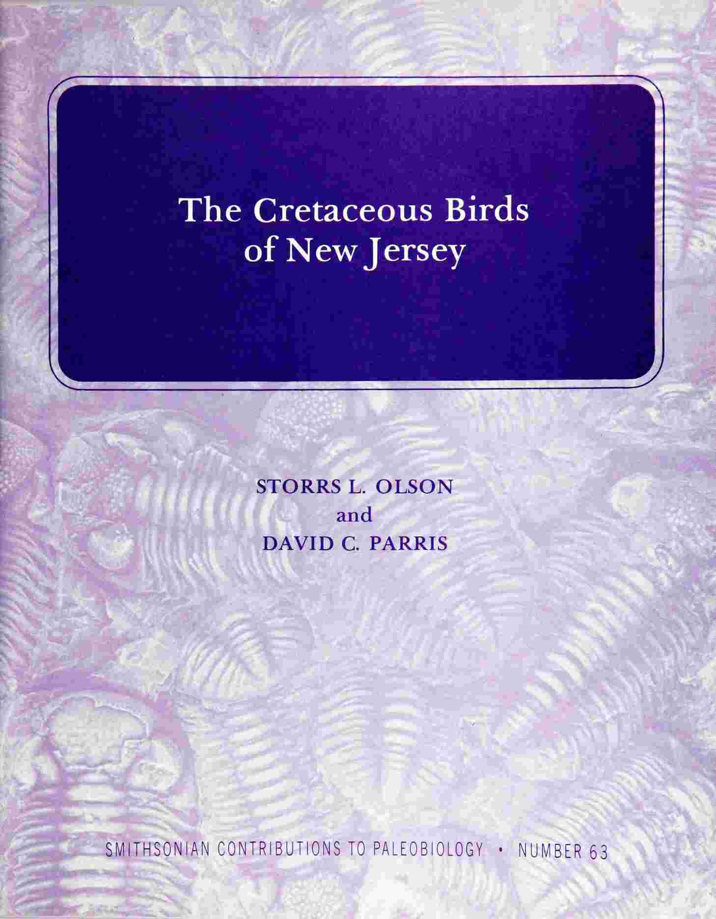 The cretaceous birds of New Jersey cover