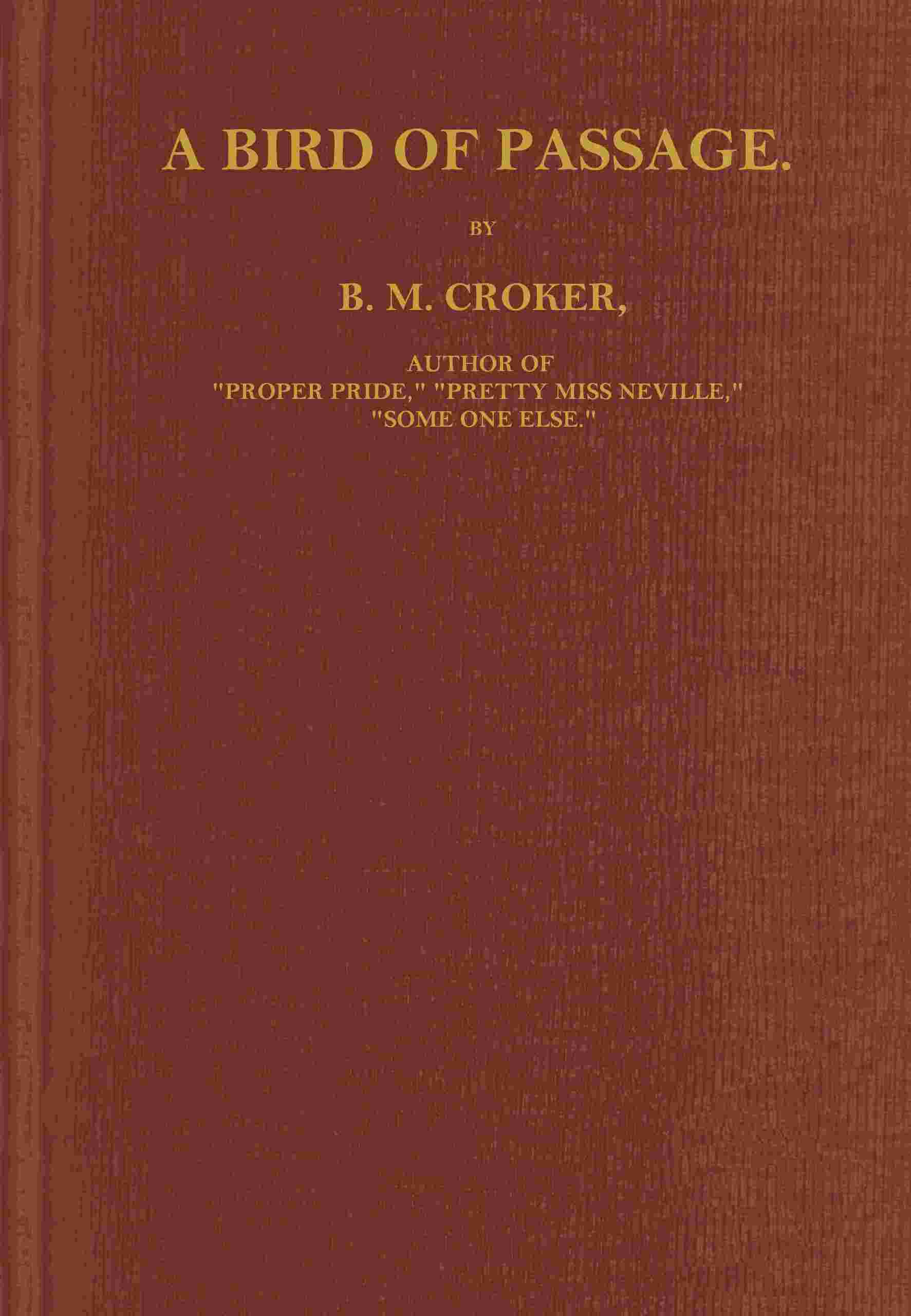 A bird of passage cover