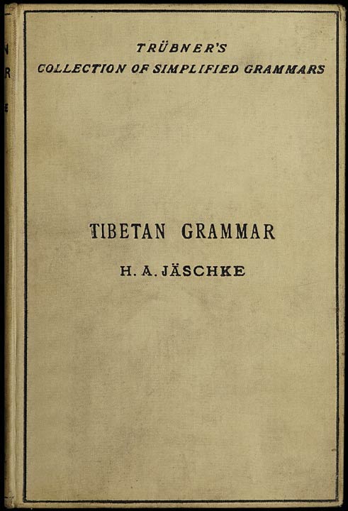 Tibetan Grammar cover