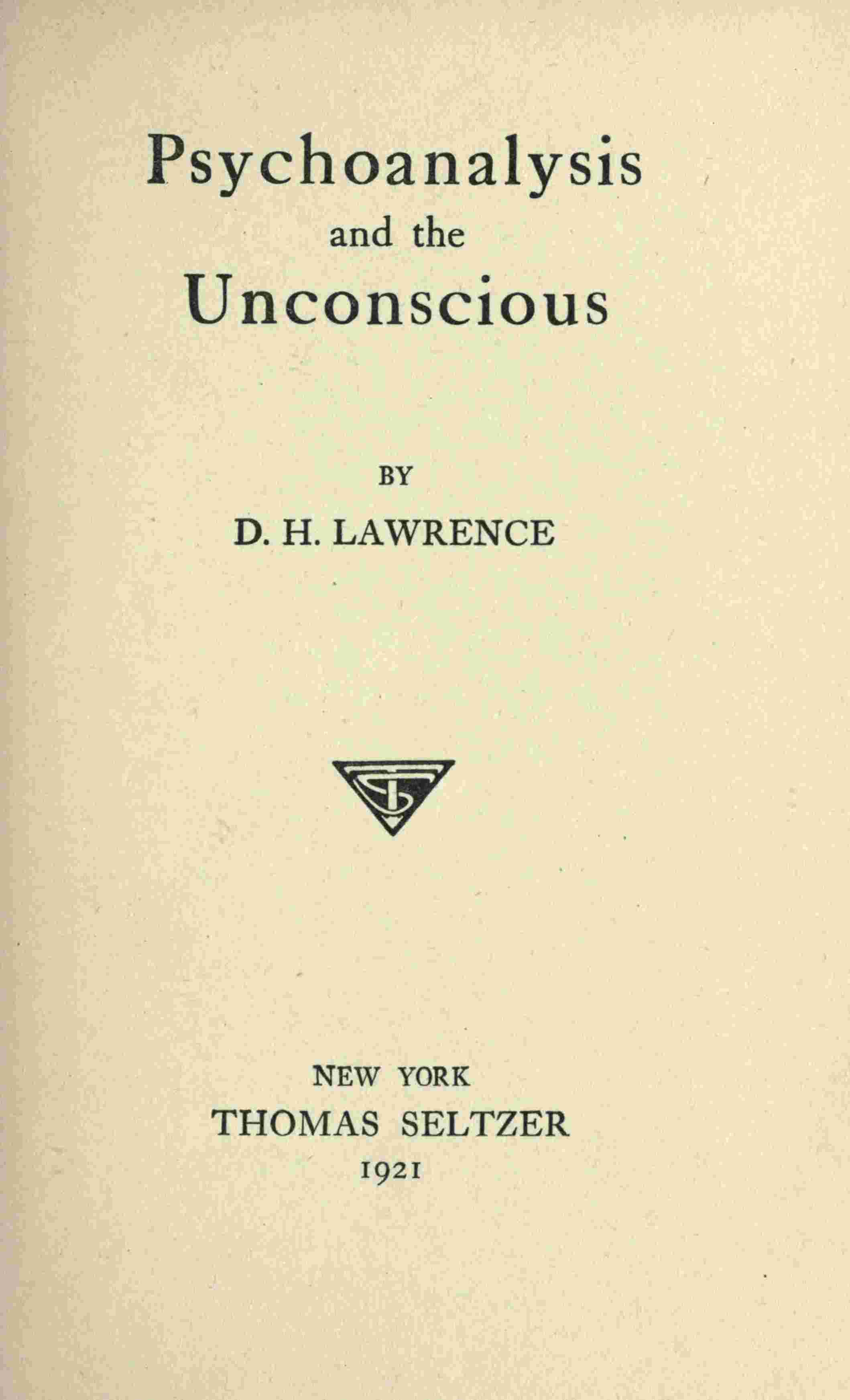 Psychoanalysis and the unconscious cover