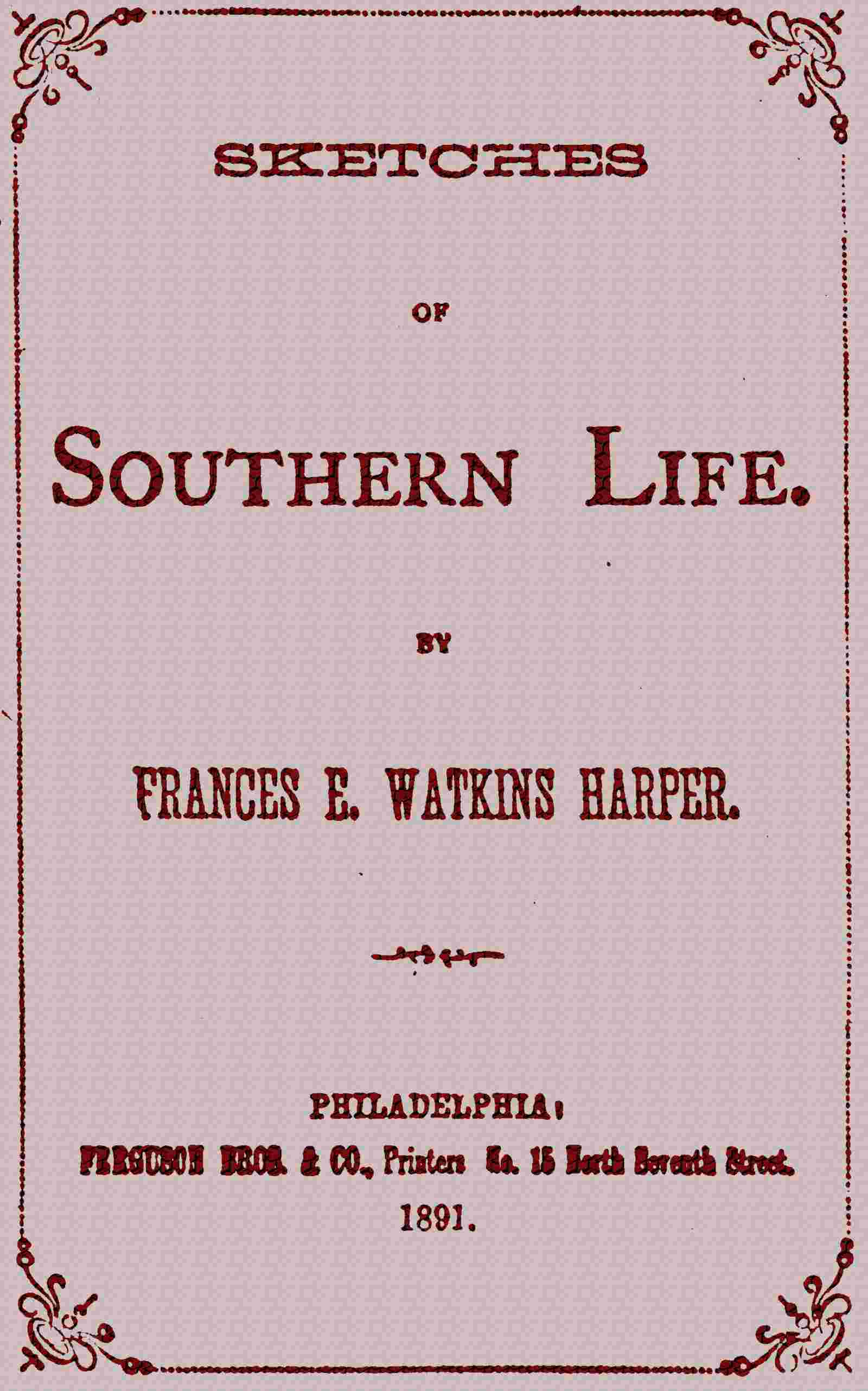 Sketches of Southern life cover