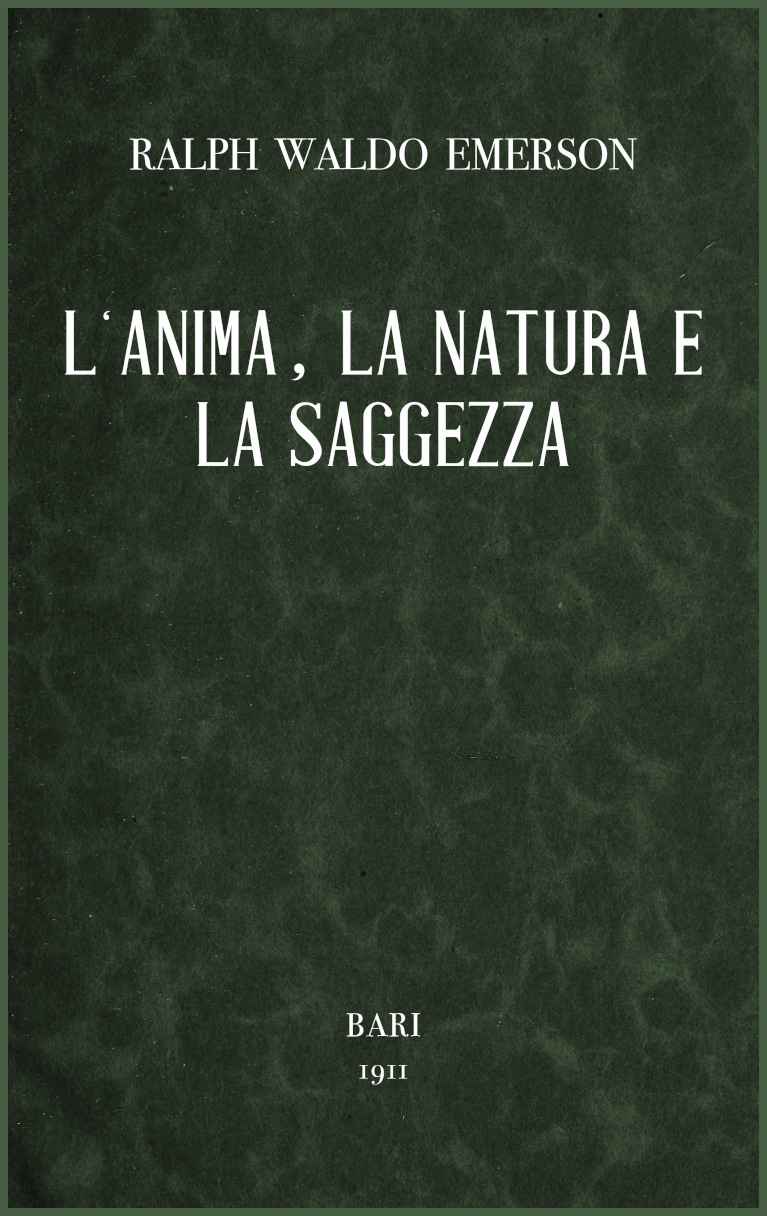 L'anima, la natura e la saggezza cover