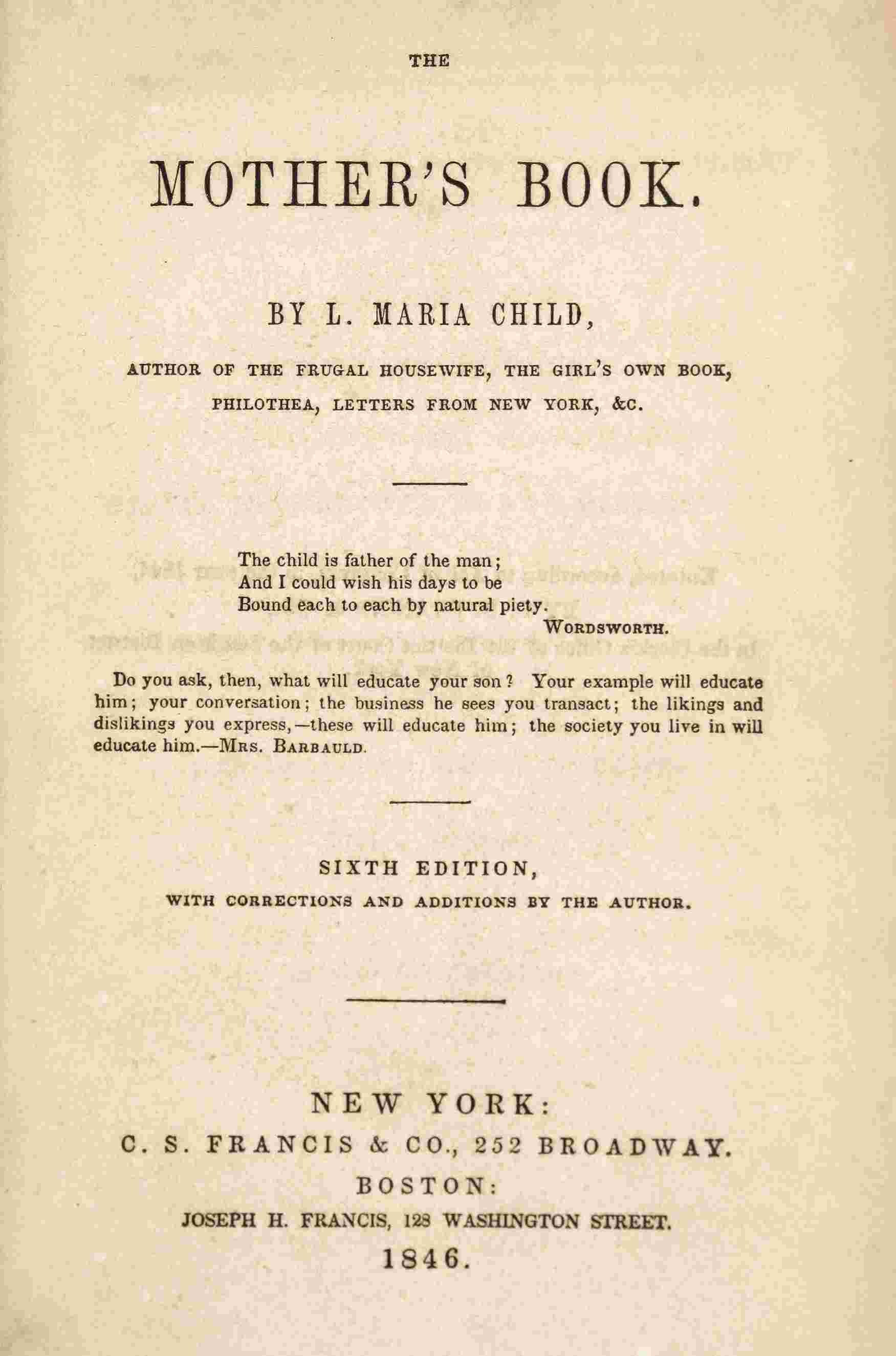The mother's book cover