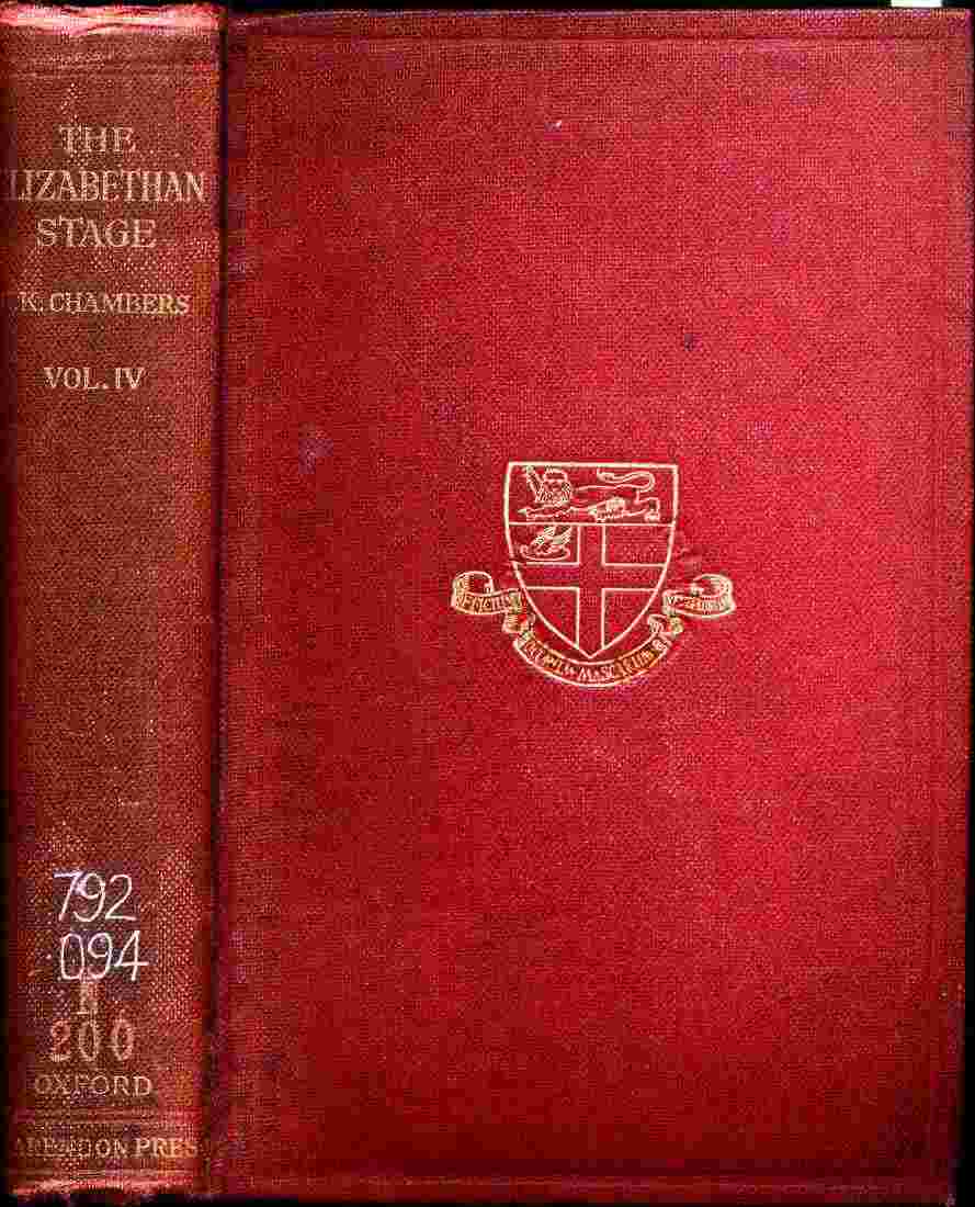 The Elizabethan Stage, Vol. 4 cover