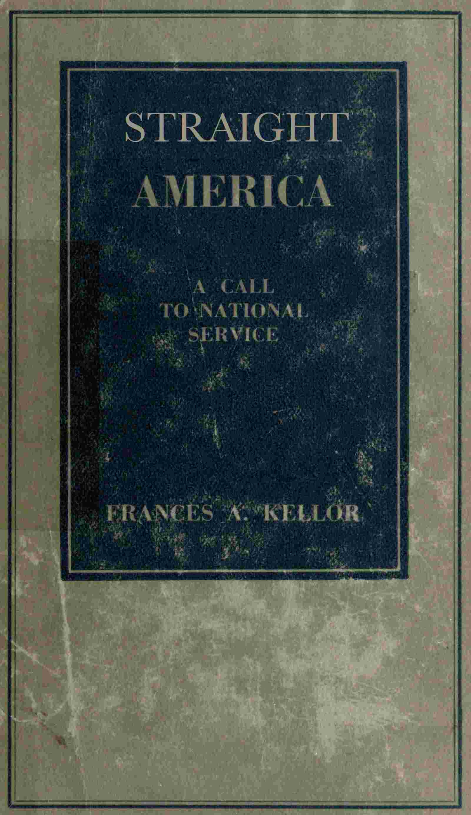 Straight America, a call to national service cover