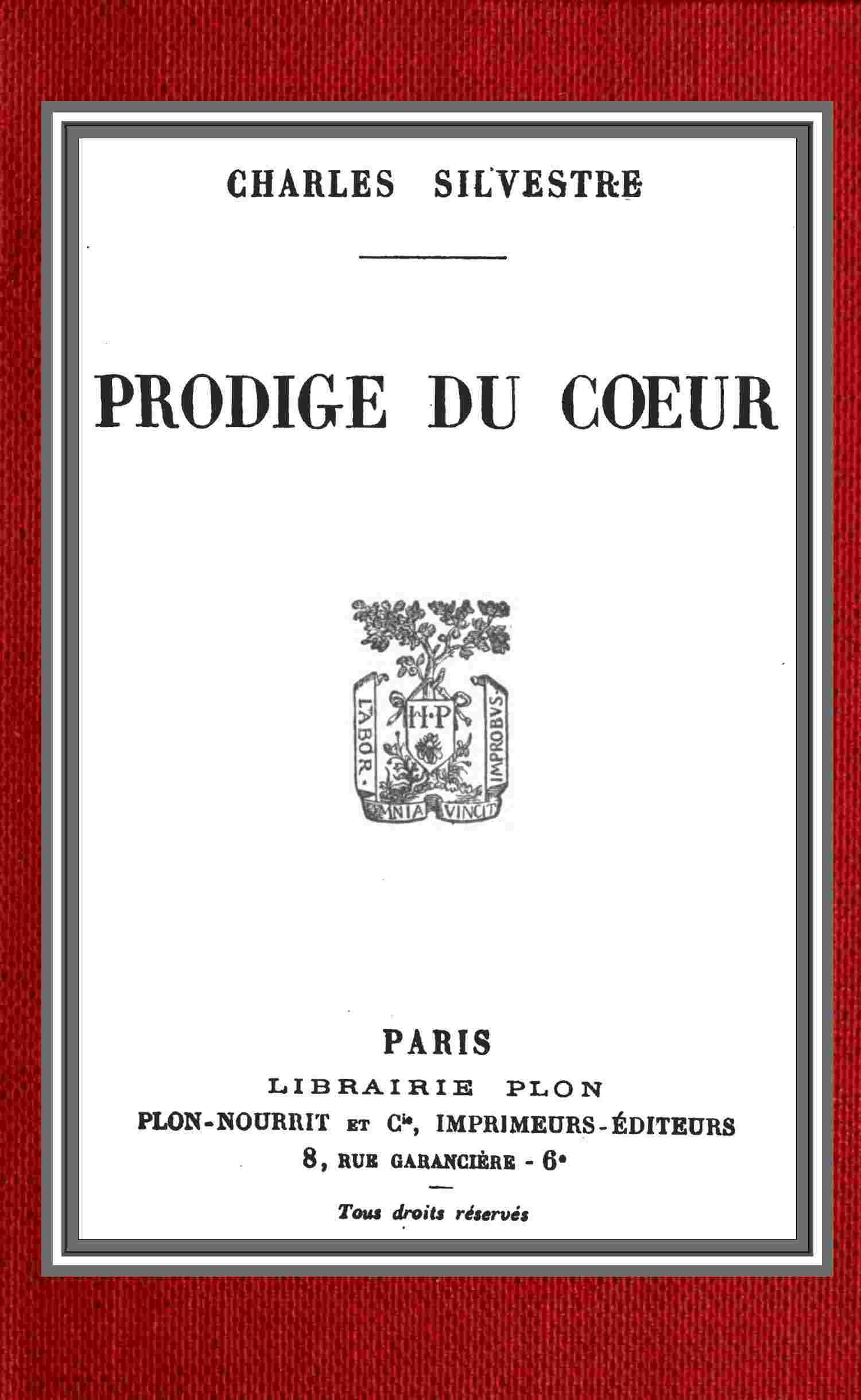 Prodige du cœur cover