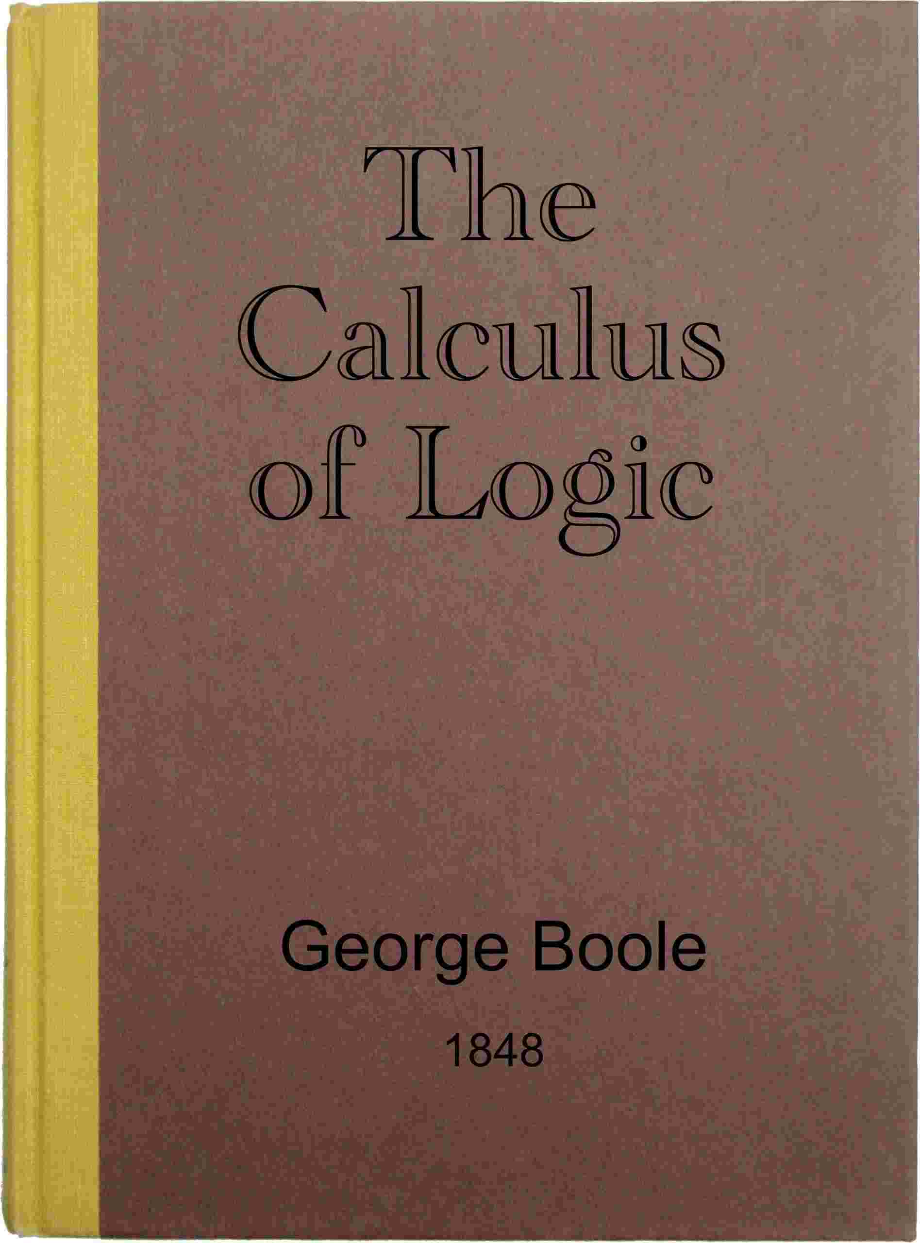 The calculus of logic cover