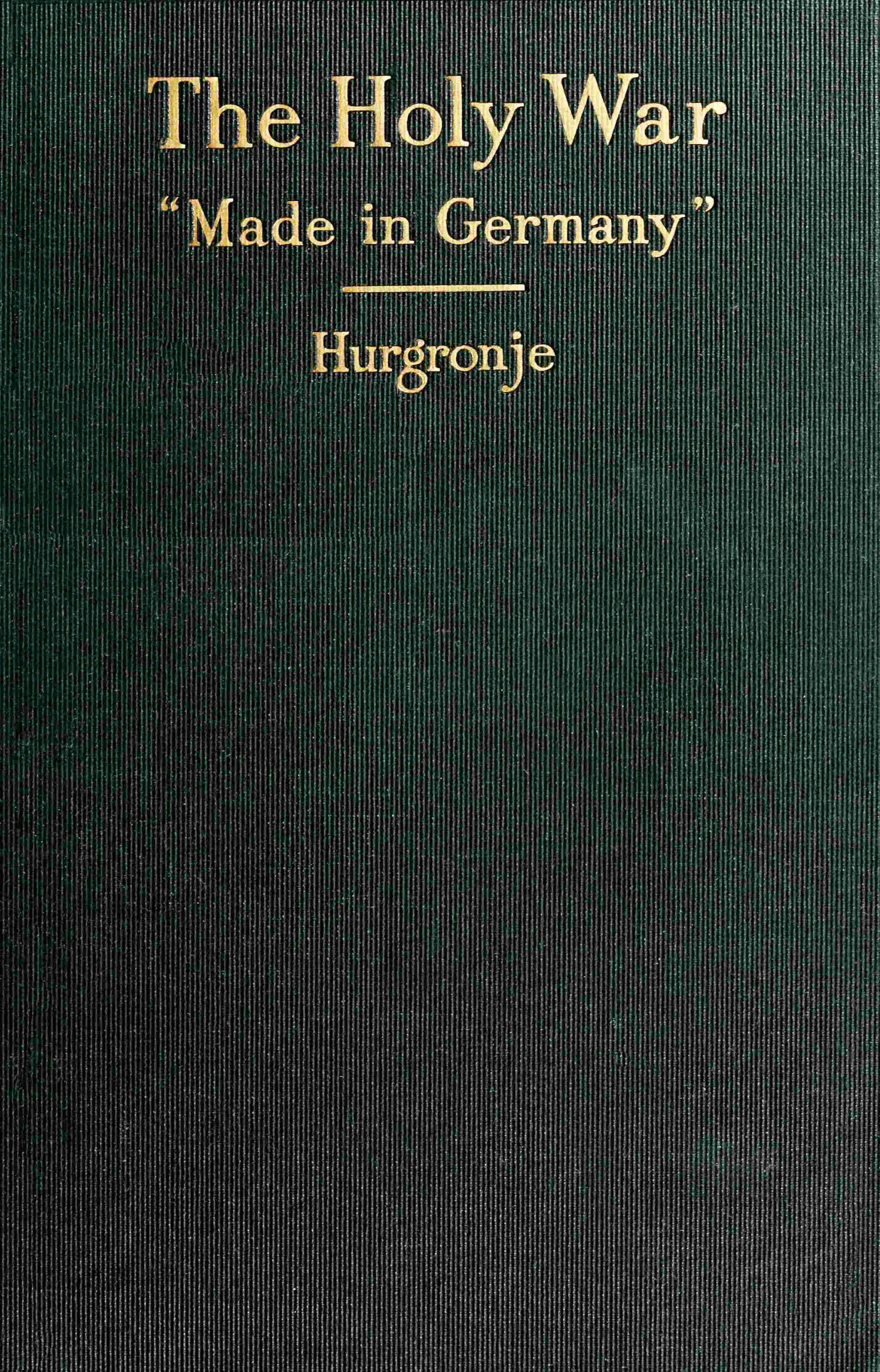 The holy war "made in Germany" cover