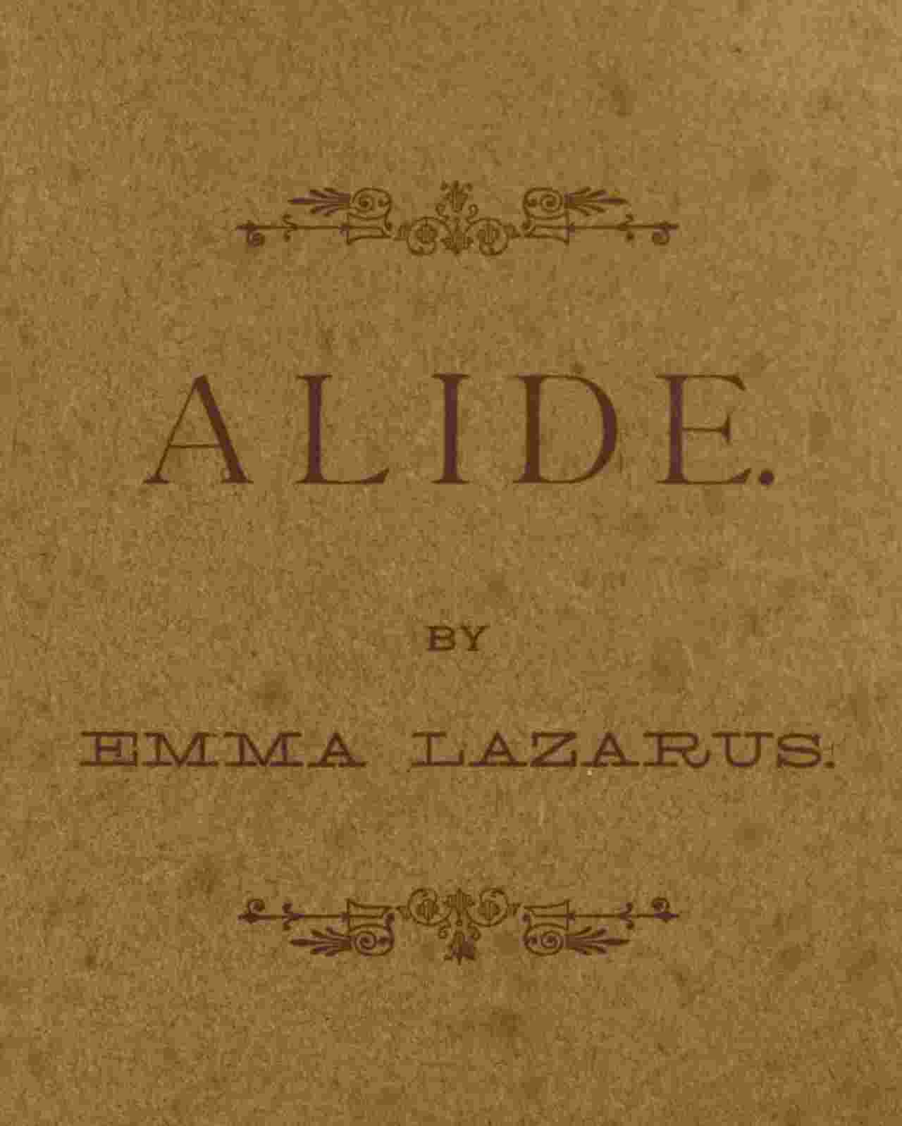 Alide: an episode of Goethe's life. cover