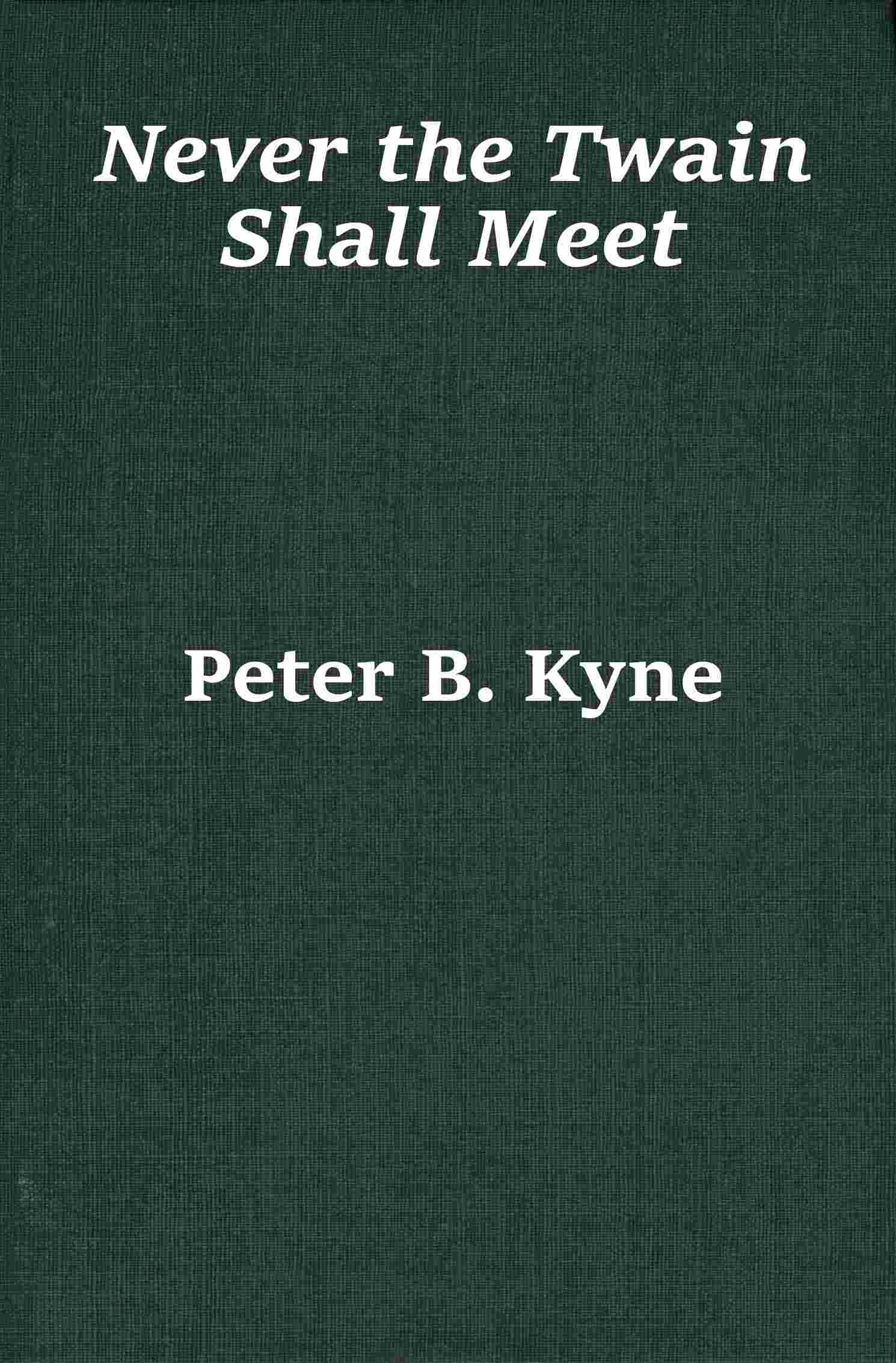 Never the twain shall meet cover
