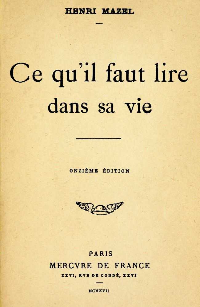 Ce qu'il faut lire dans sa vie cover