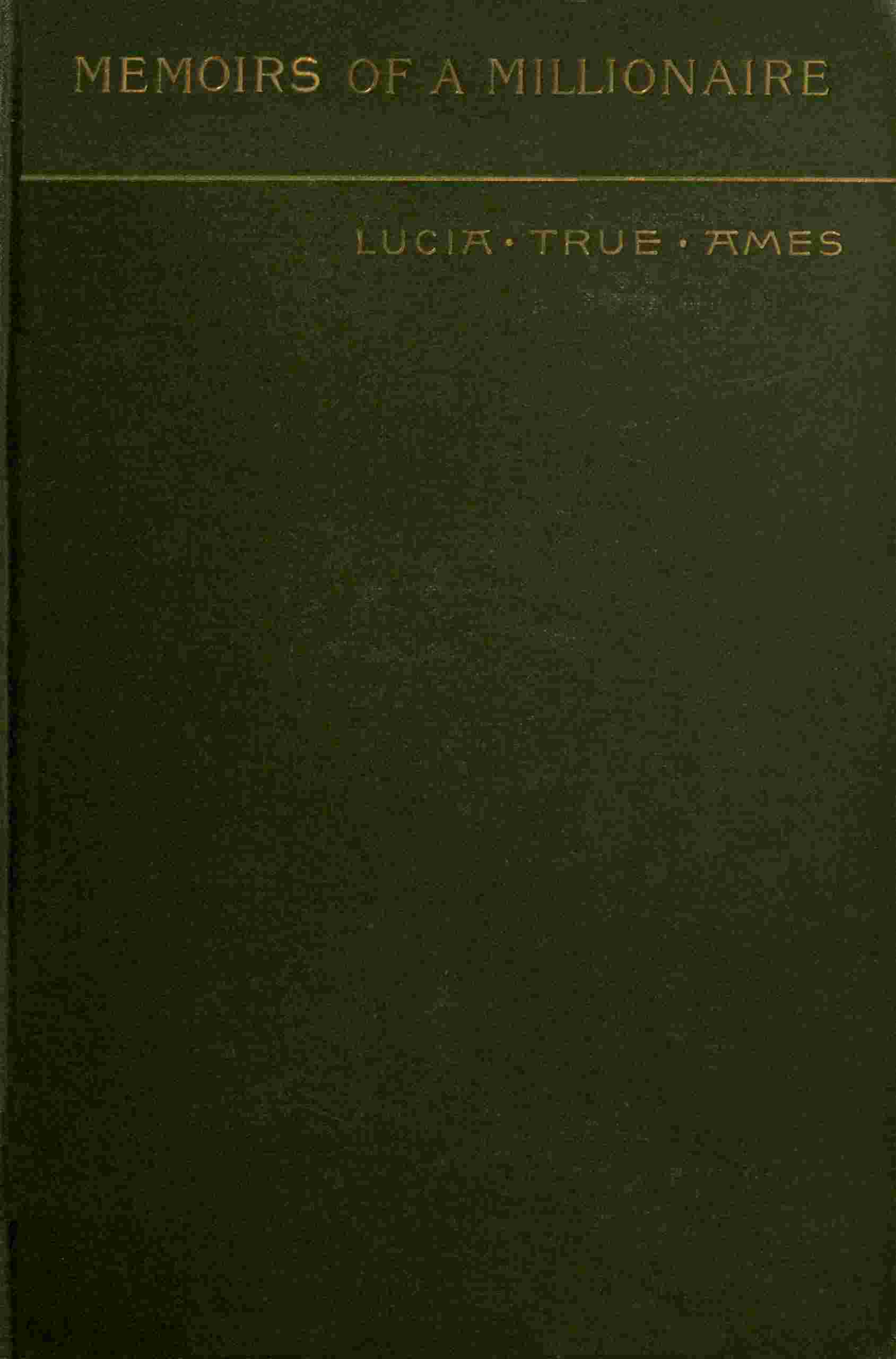 Memoirs of a millionaire cover