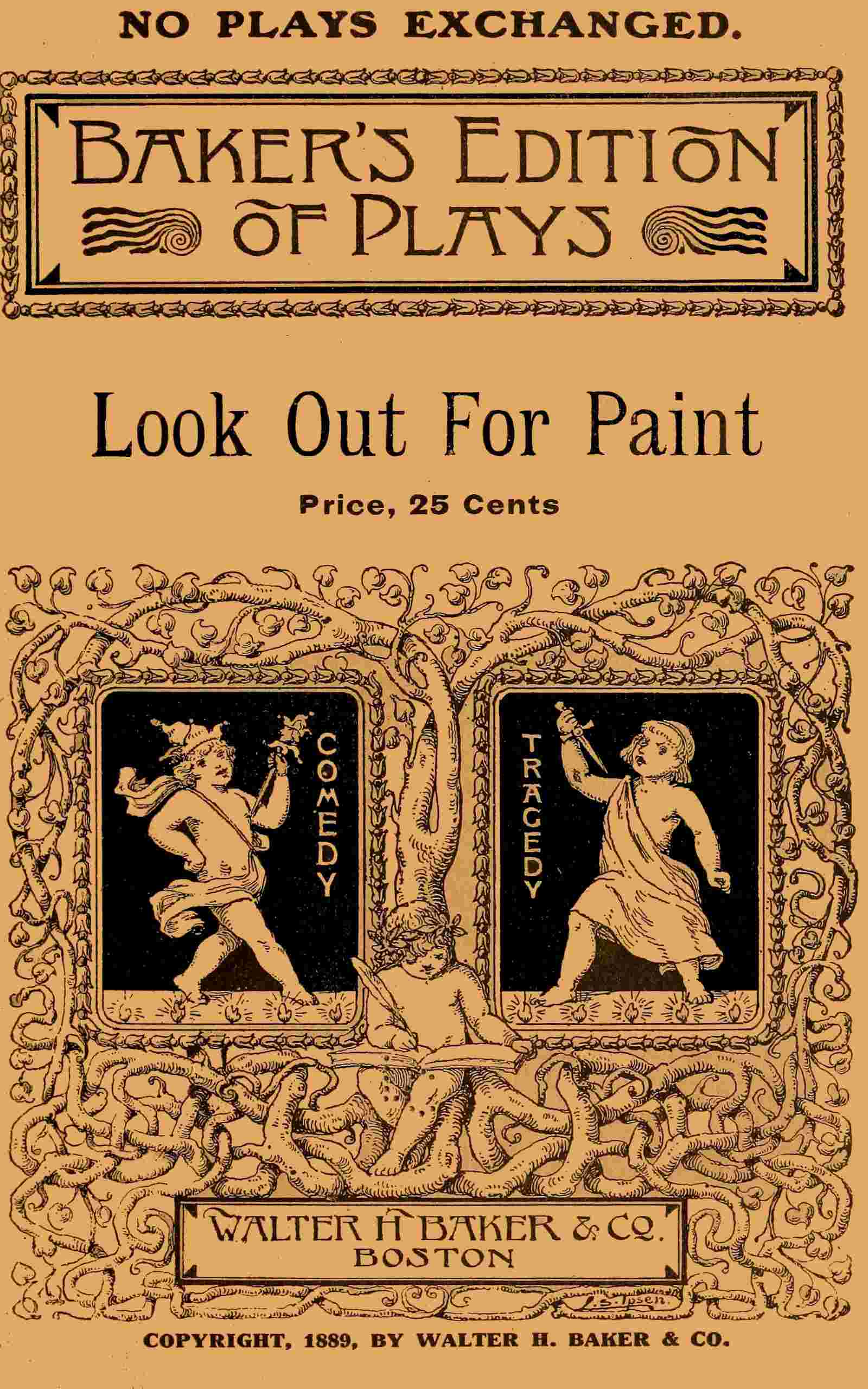Look out for paint: A farce comedy in three acts cover